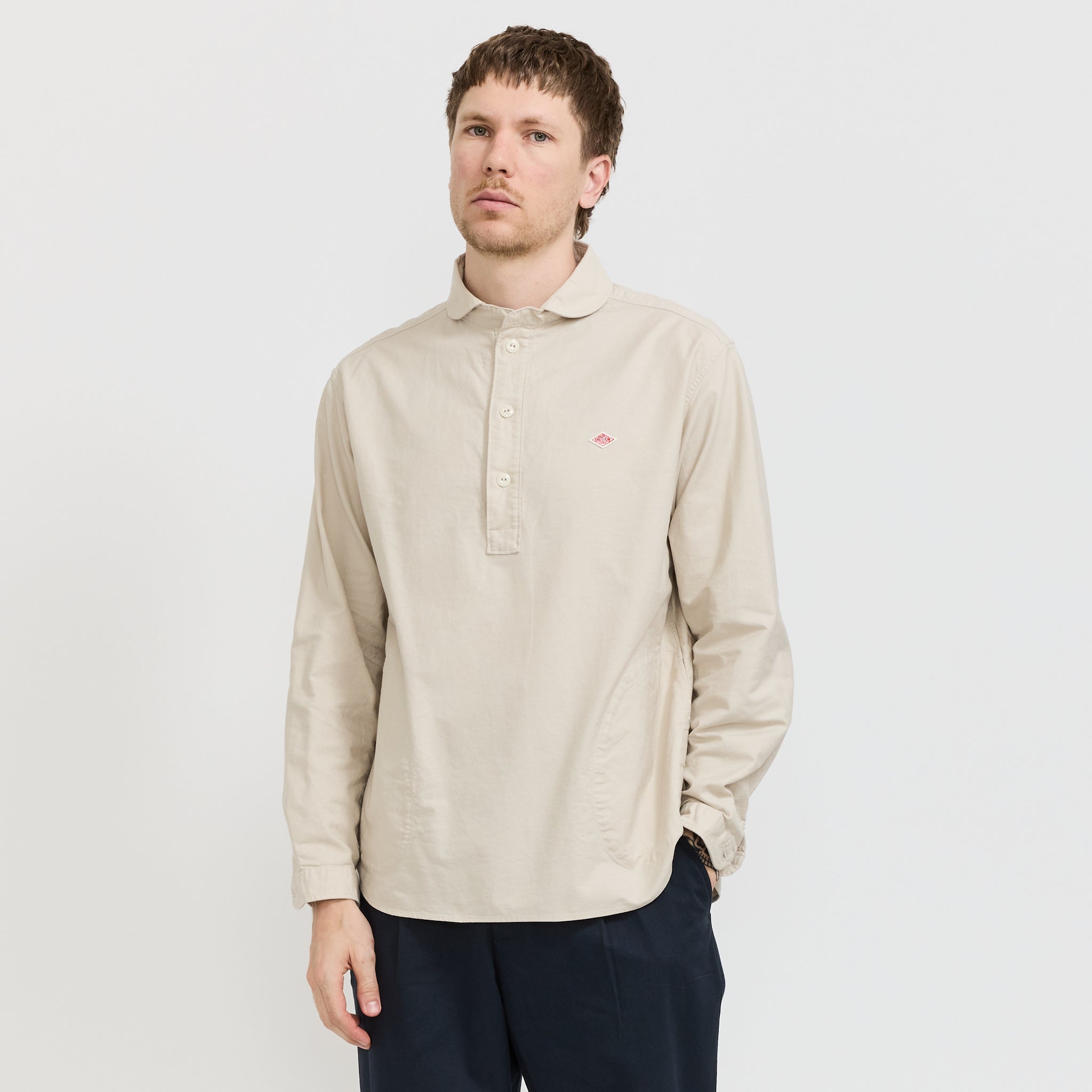 Danton | Round Collar P.O Shirt Oyster | Maplestore
