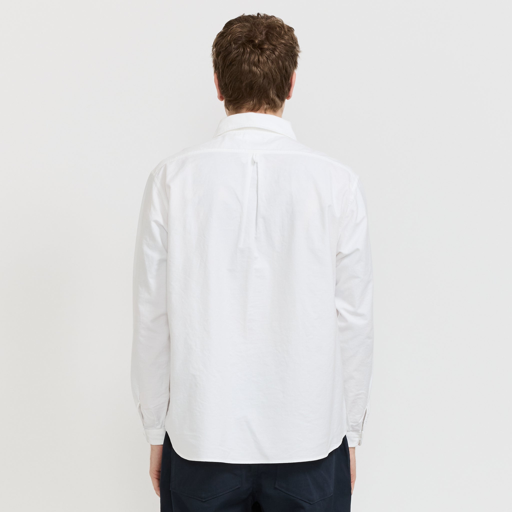Danton | Round Collar P.O Shirt White | Maplestore
