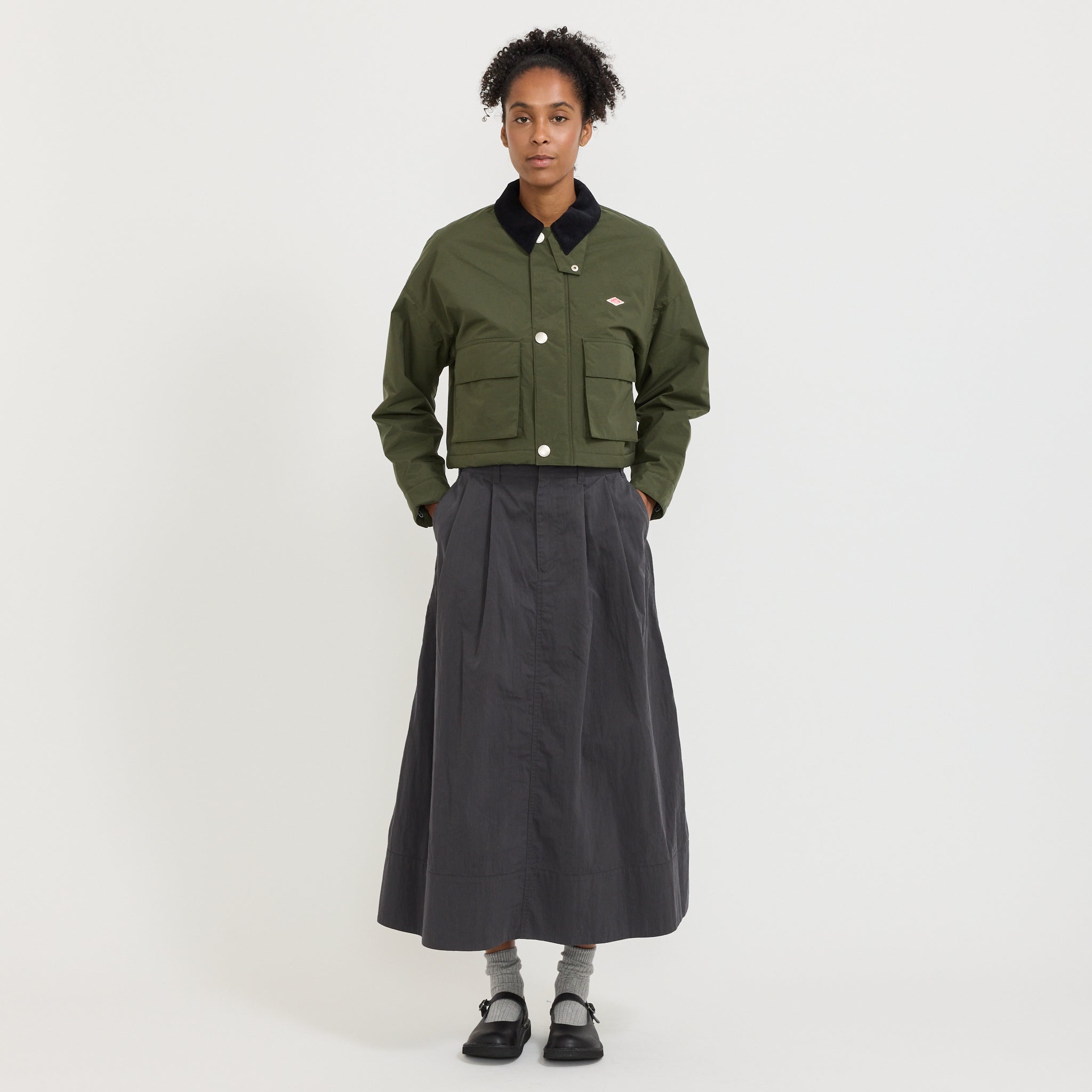 Short Jacket Dark Olive