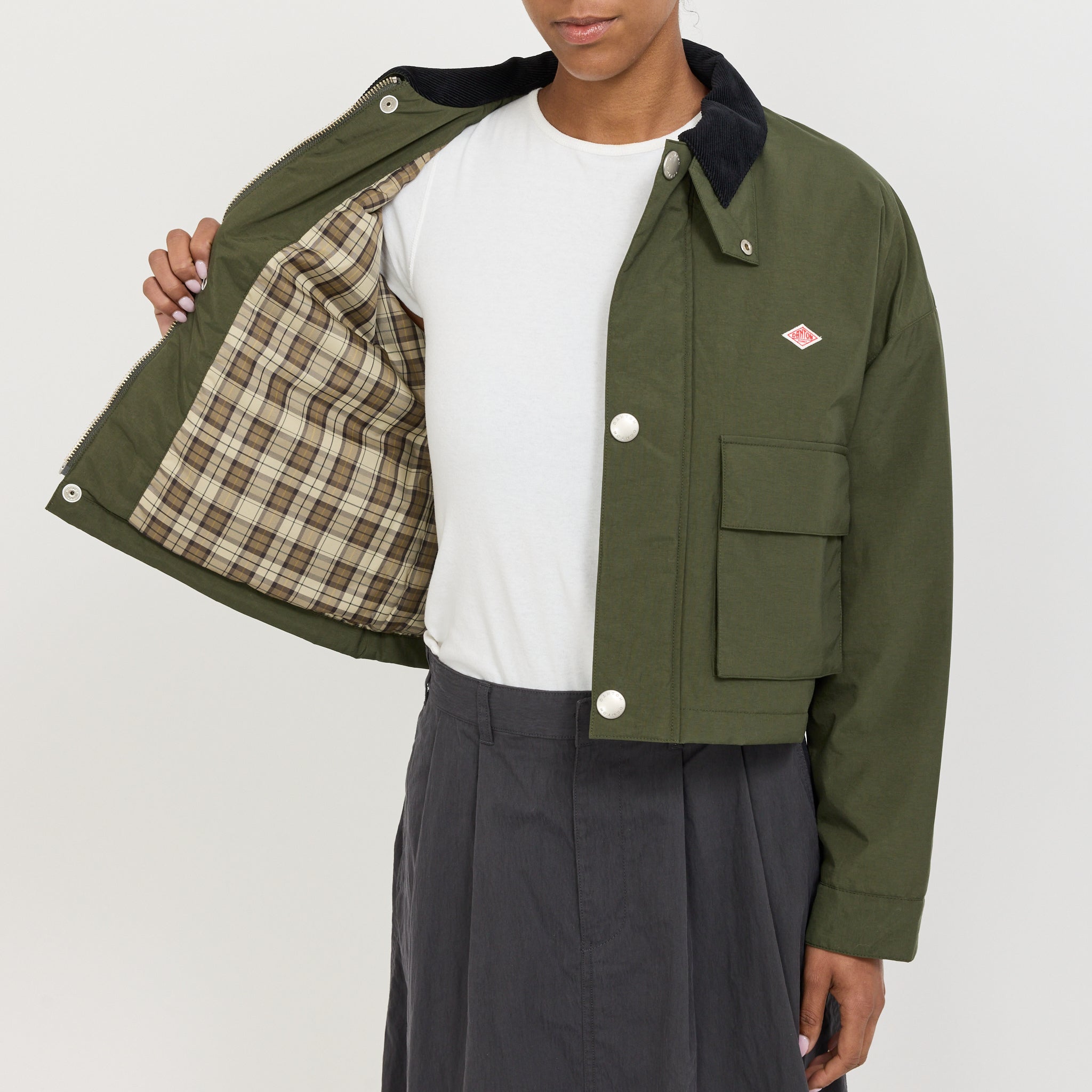 Short Jacket Dark Olive