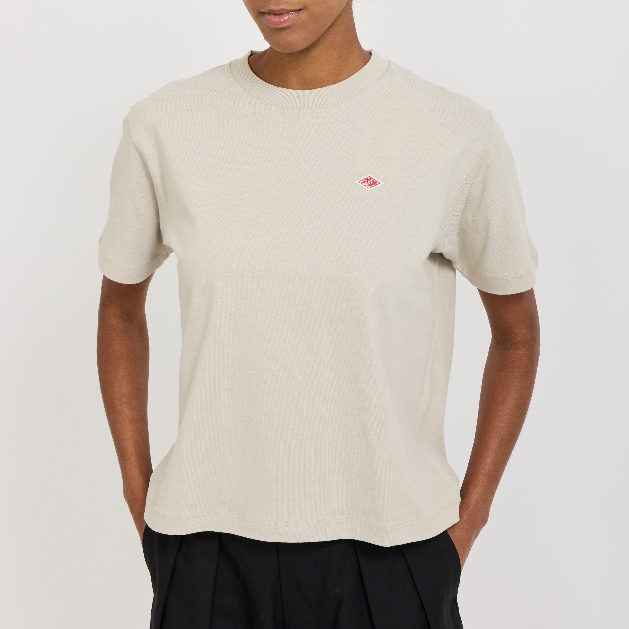 Danton | Womens Short T-Shirt Greige | Maplestore