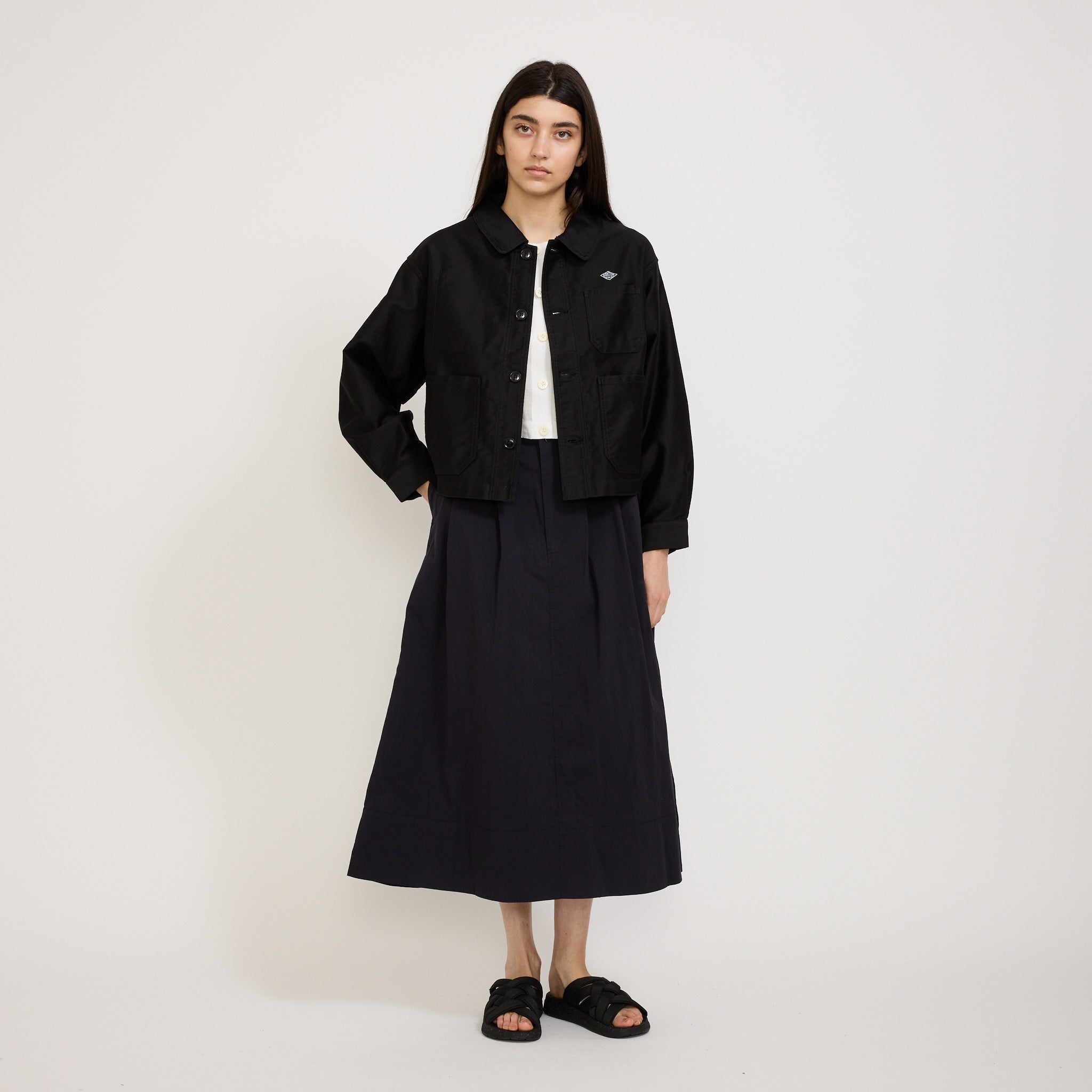 Danton | Wide Coverall Moleskin Black | Maplestore