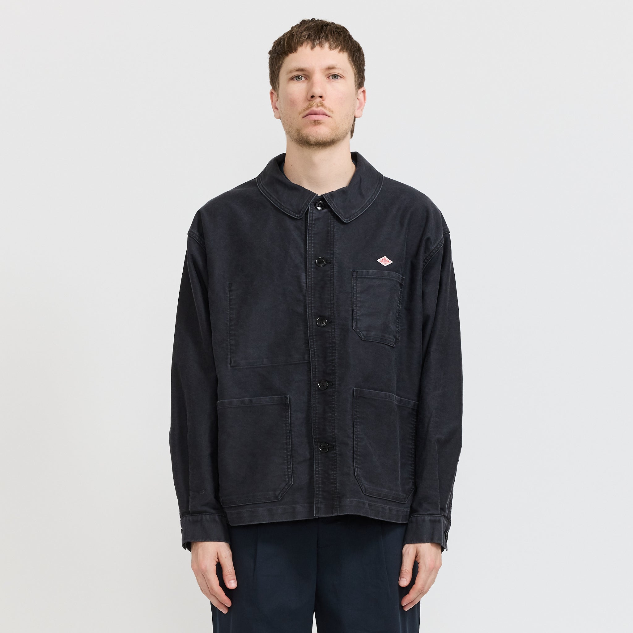 Danton | Wide Coverall Sulfur Dye Heavy Moleskin Black | Maplestore