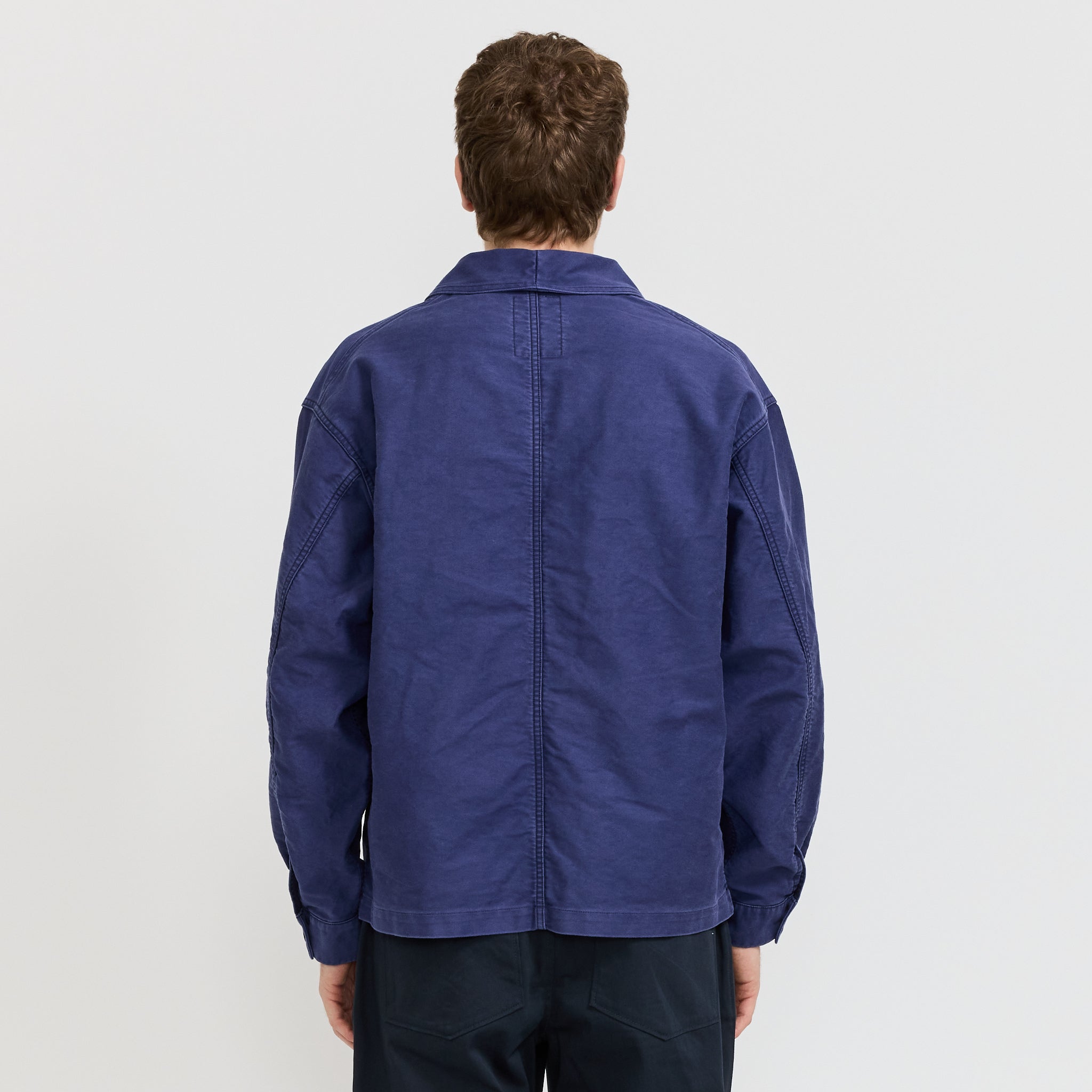 Danton | Wide Coverall Sulfur Dye Heavy Moleskin Navy | Maplestore