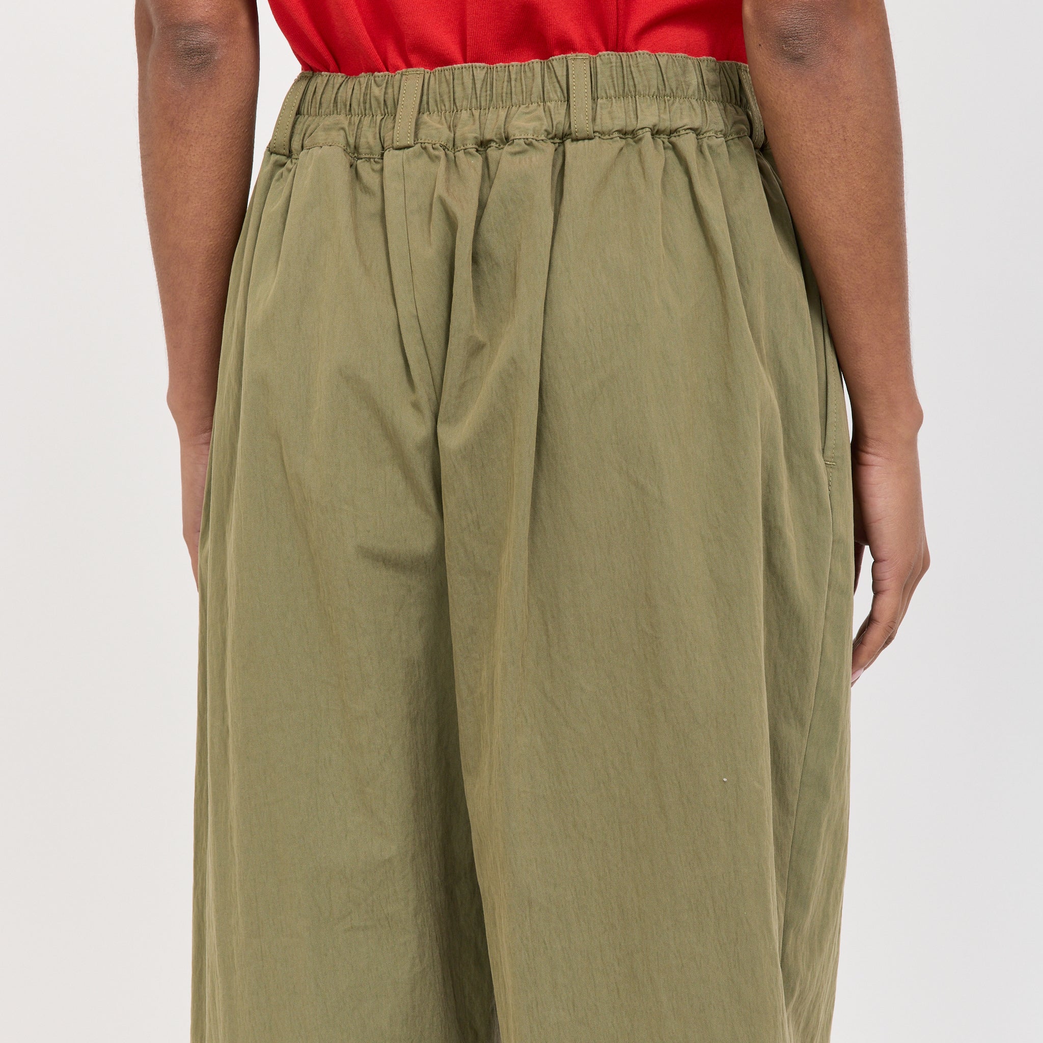 Danton | Womens Easy Pants Cotton/Nylon Twill Olive | Maplestore