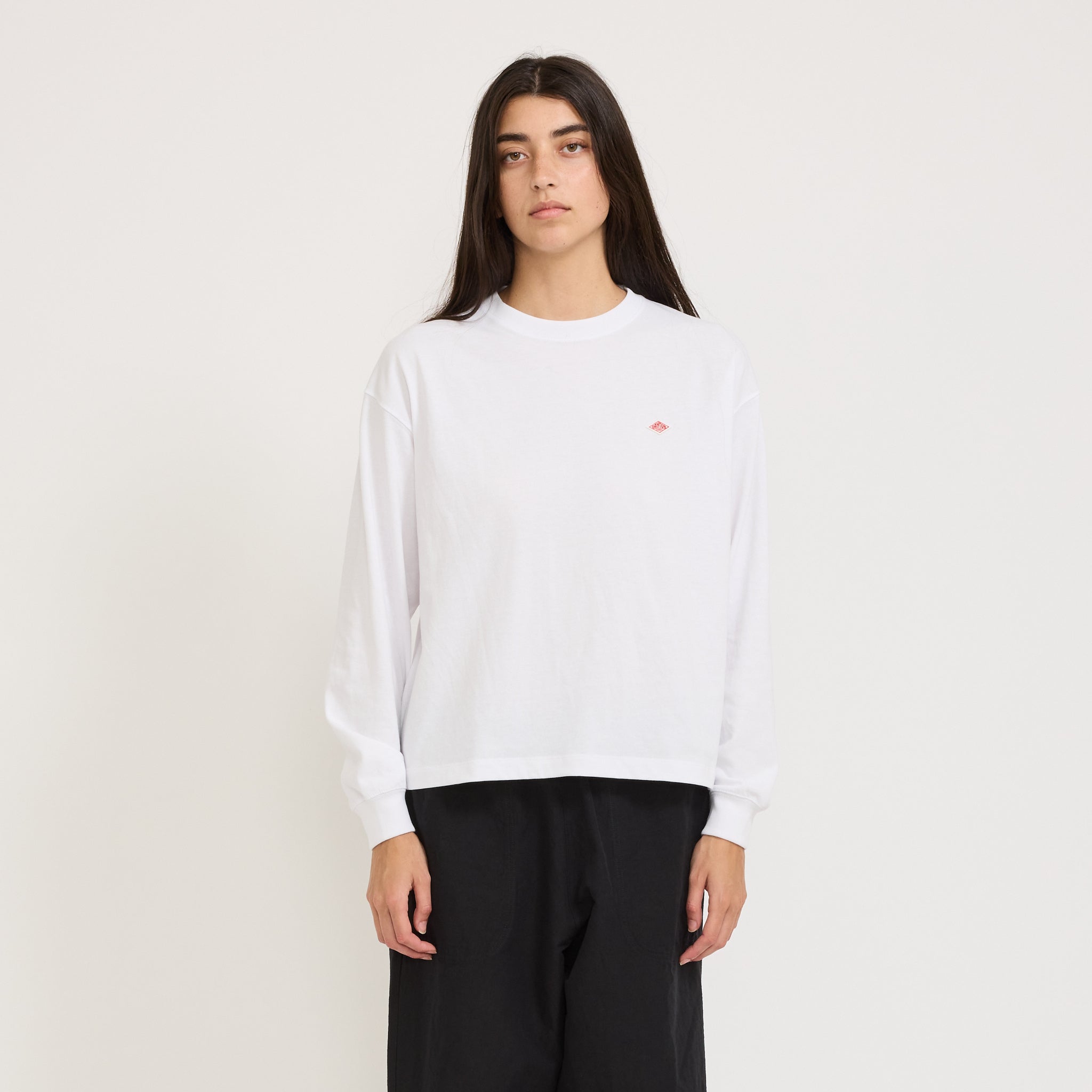 Danton | Womens Long Sleeve T-Shirt White | Maplestore