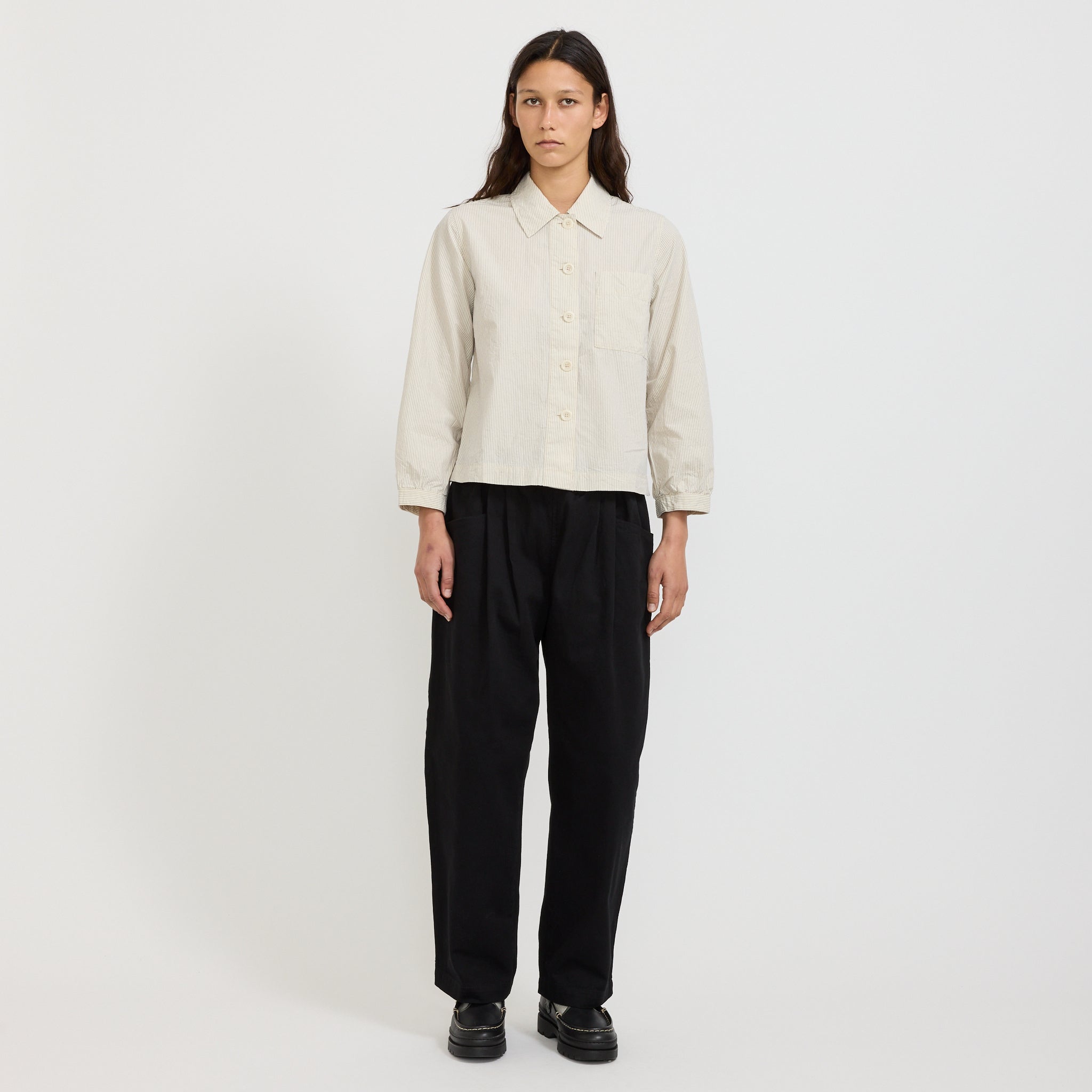 Tuck Easy Pants Heavy Twill Black