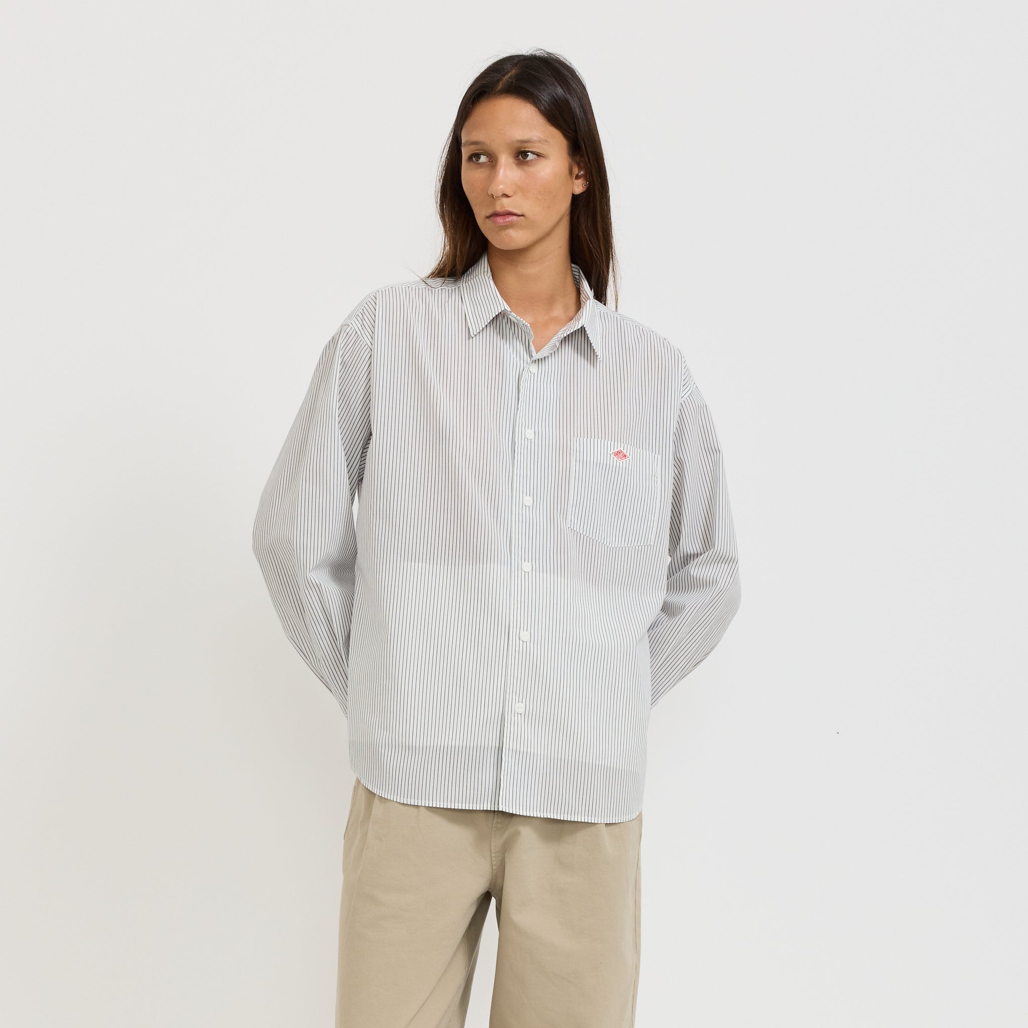 Danton | Work Shirt Navy Blue Stripe | Maplestore