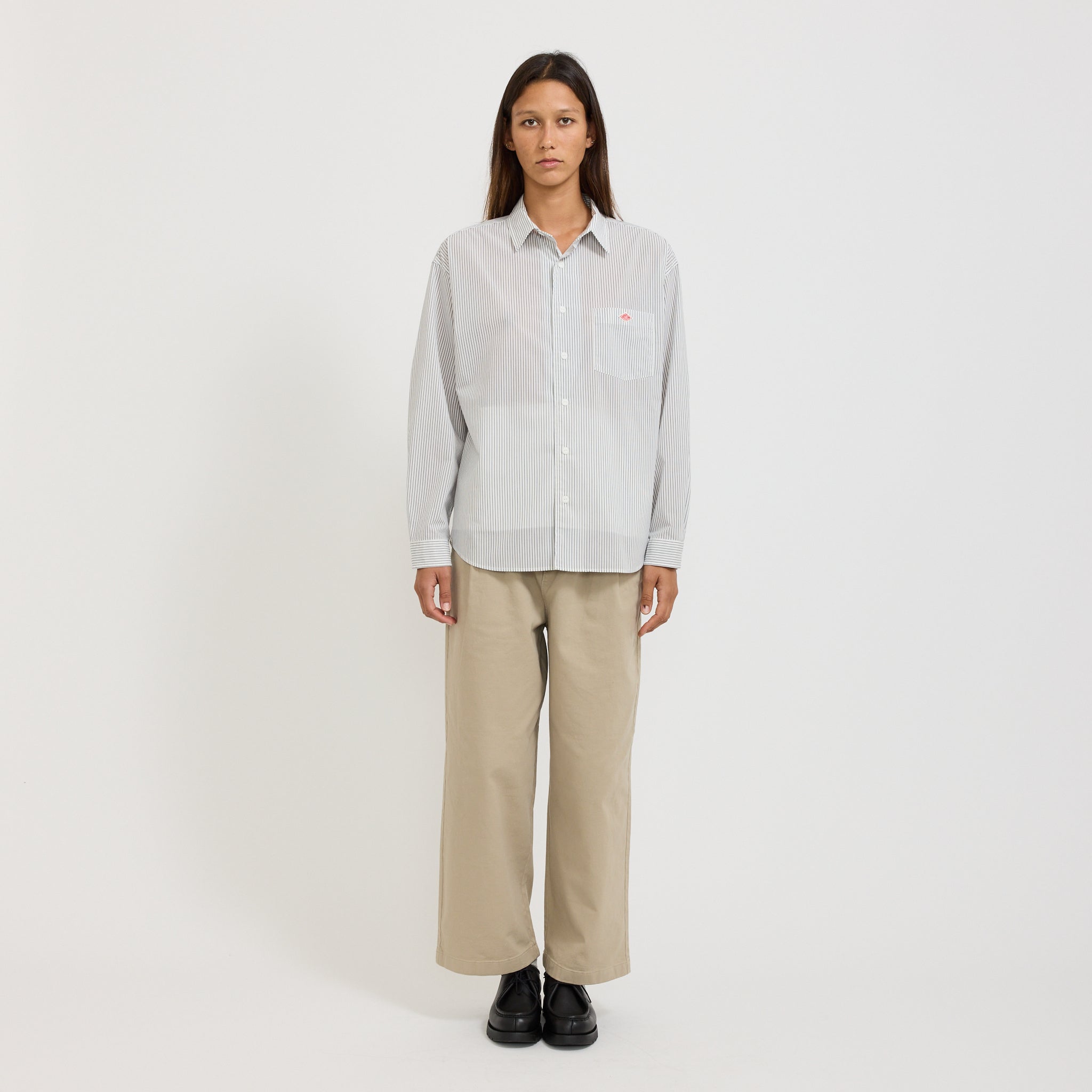 Danton | Work Shirt Navy Blue Stripe | Maplestore