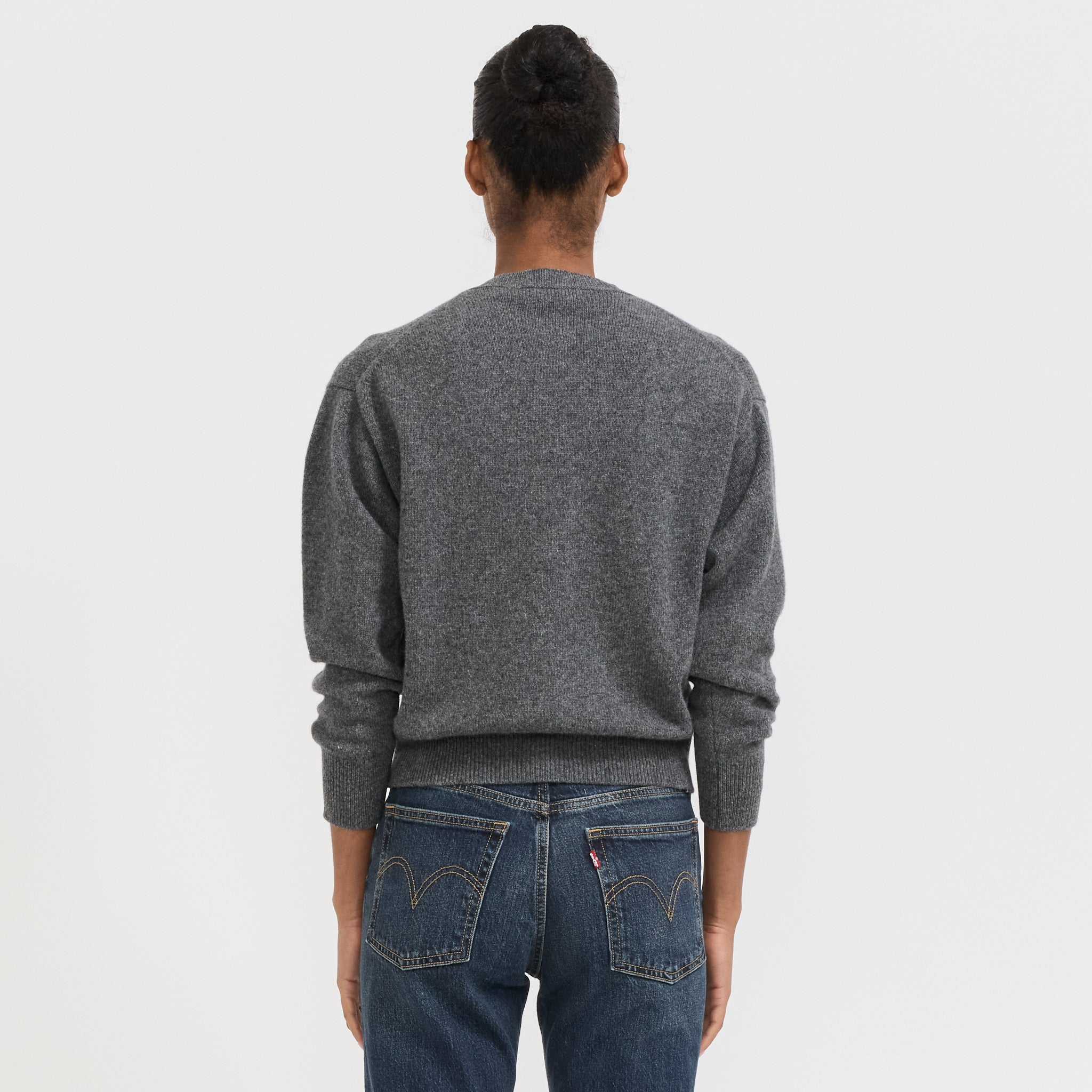 &Daughter | Ada Crewneck Cardigan Derby Grey | Maplestore