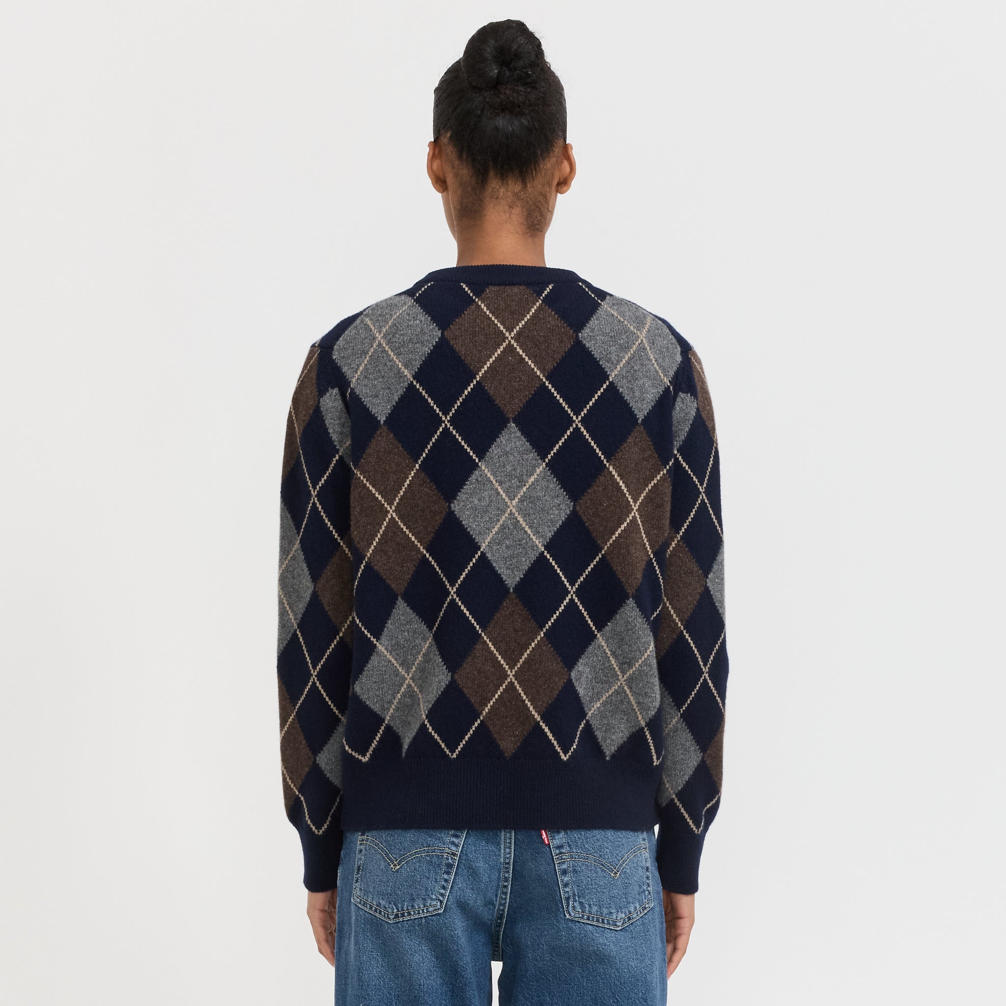&Daughter | Argyle Slouch Crewneck Multi | Maplestore
