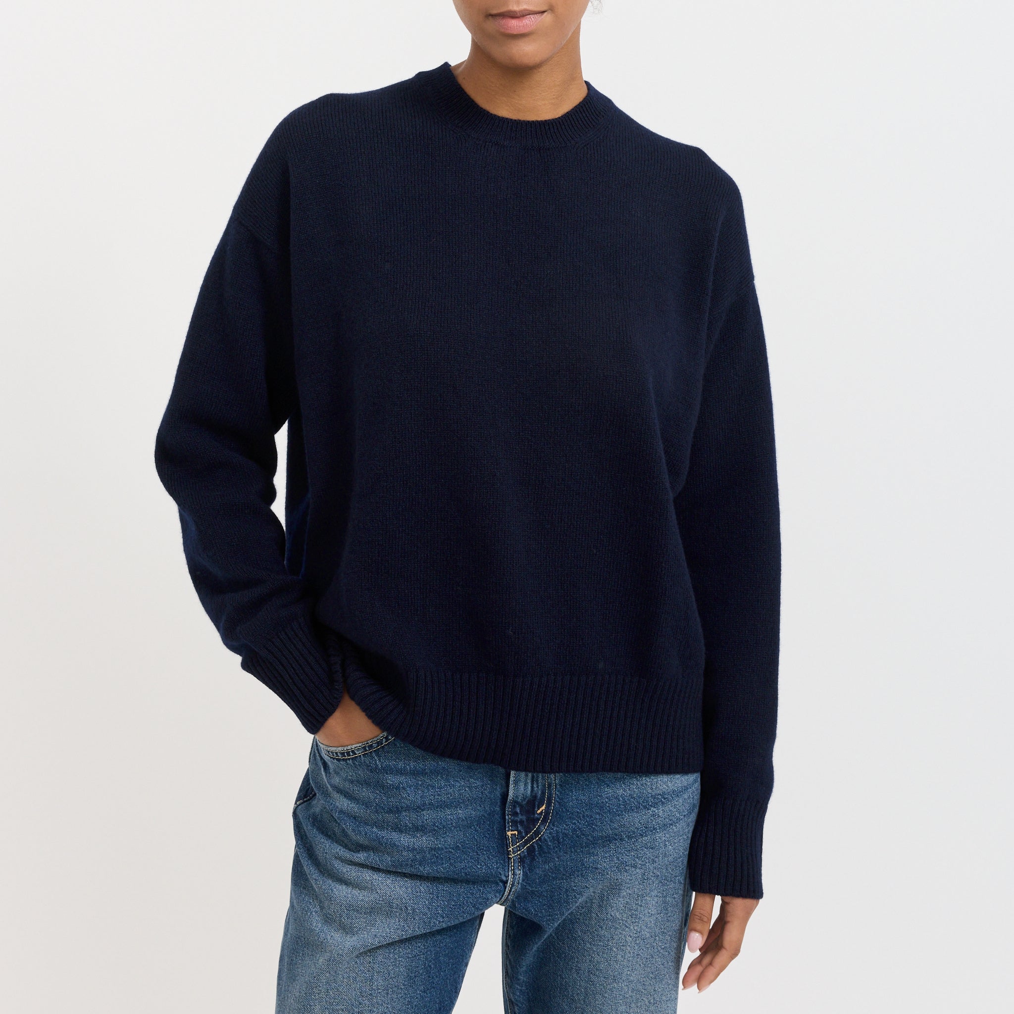 &Daughter | Innes Slouch Crewneck Navy | Maplestore