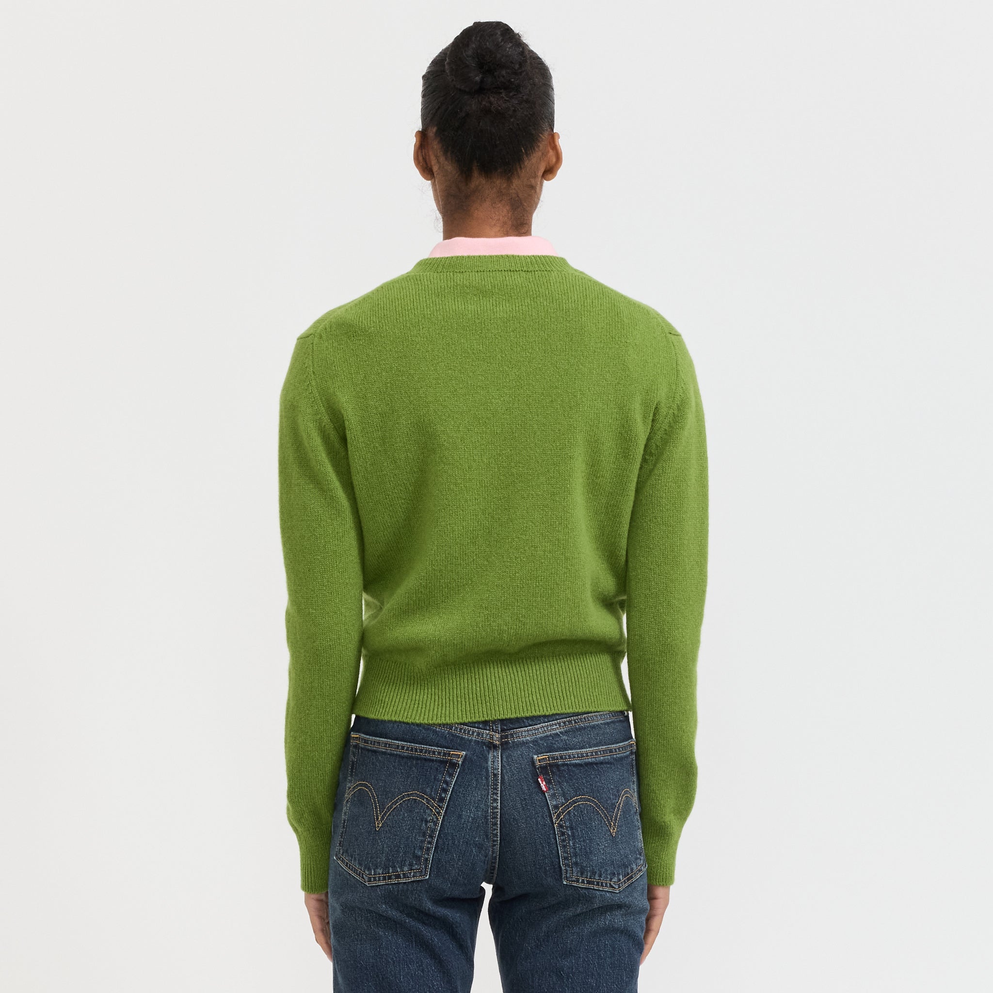 &Daughter | Sligo Shrunken V-Neck Pickle Green | Maplestore