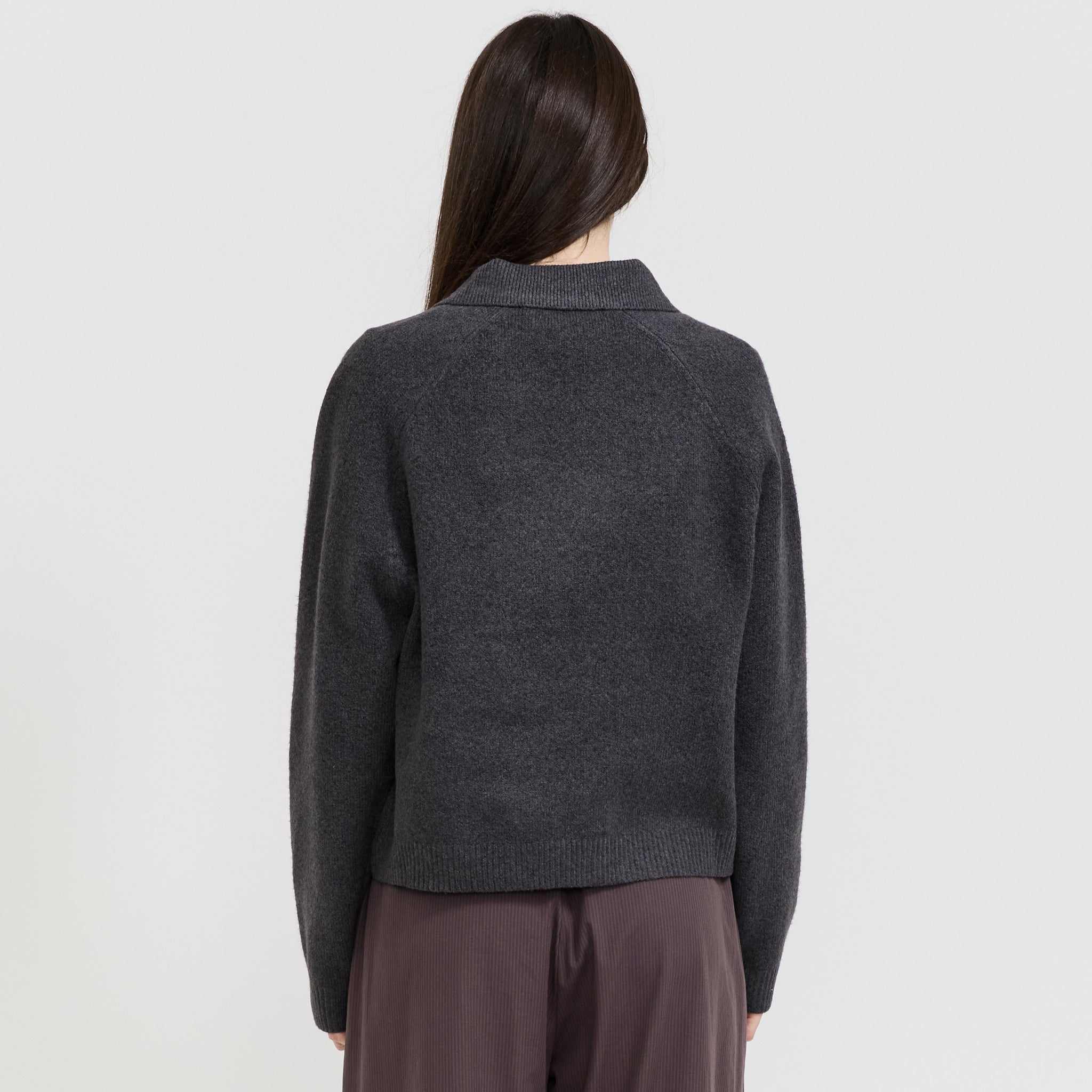 Box Cardigan Charcoal
