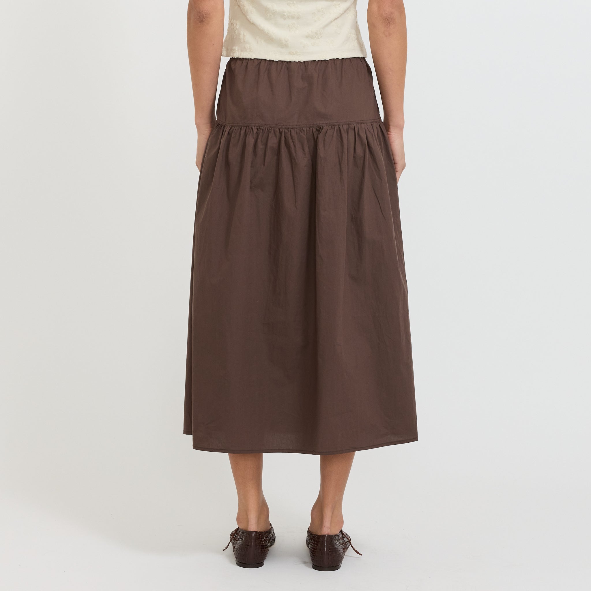 Button Skirt Chocolate