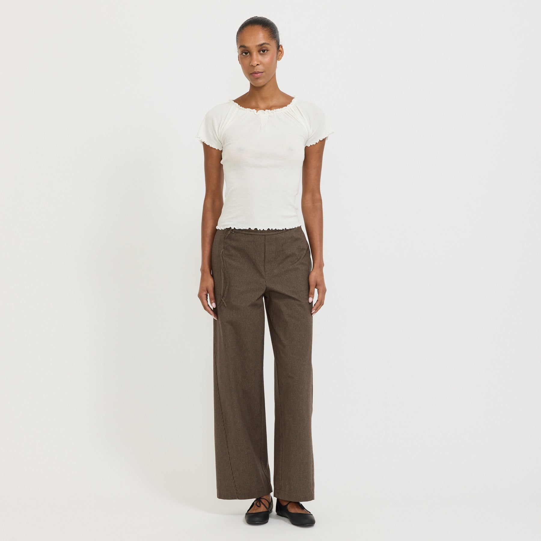 Deiji Studios Flounce Pant in Black
