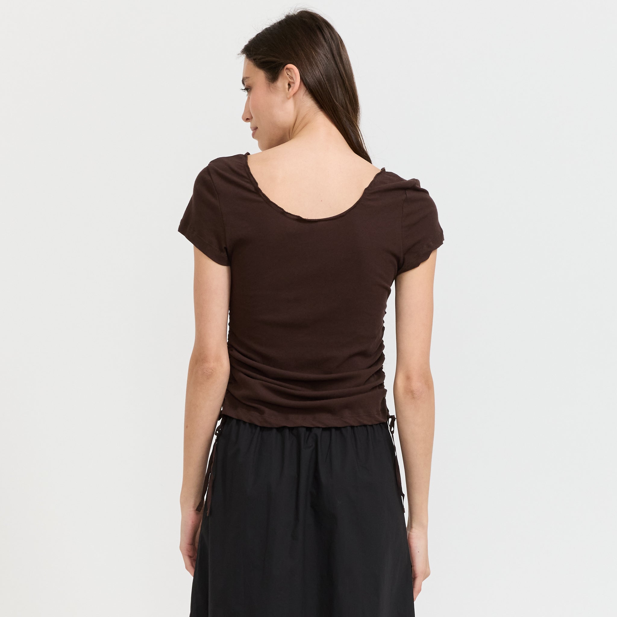 Draw Side Tee Brown