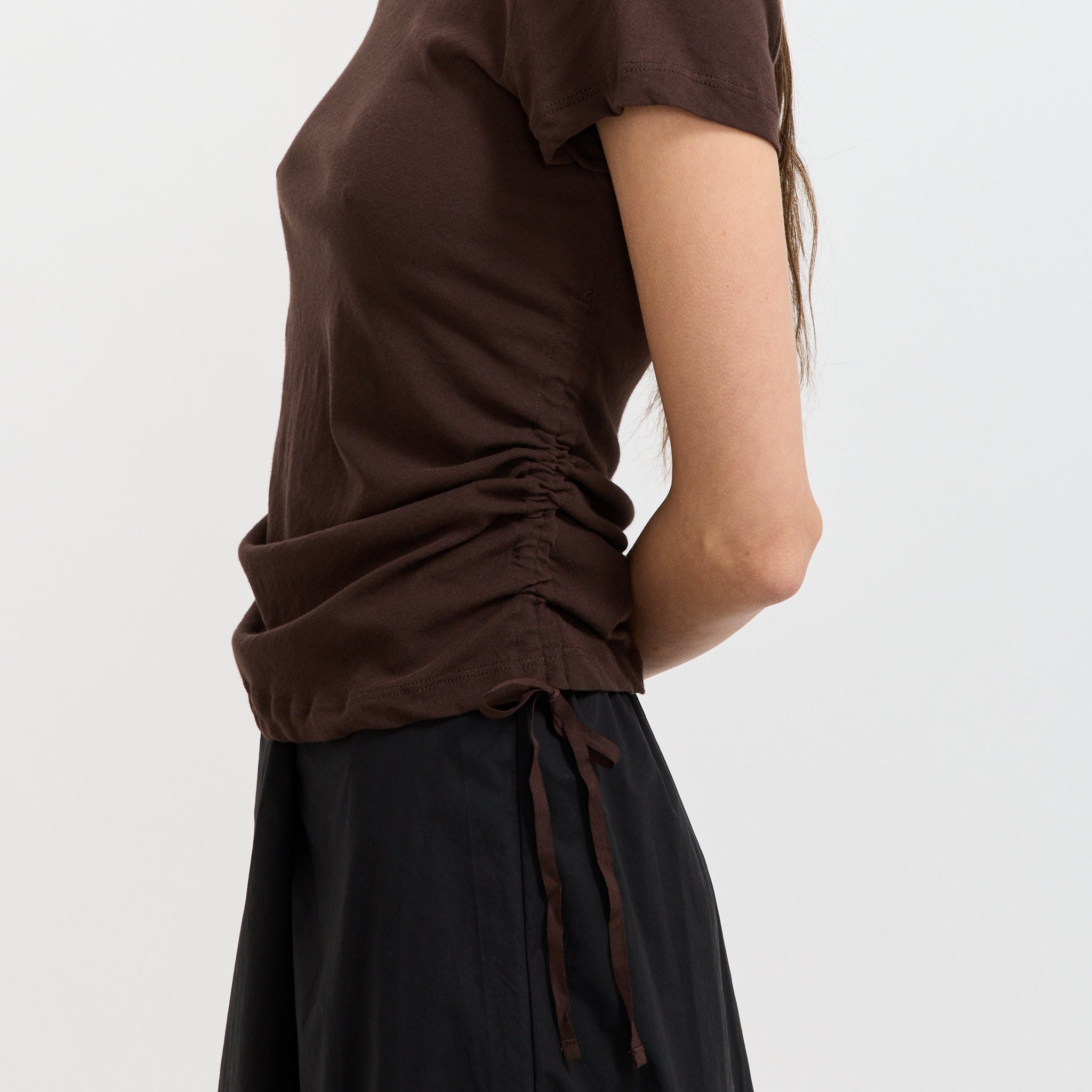 Draw Side Tee Brown