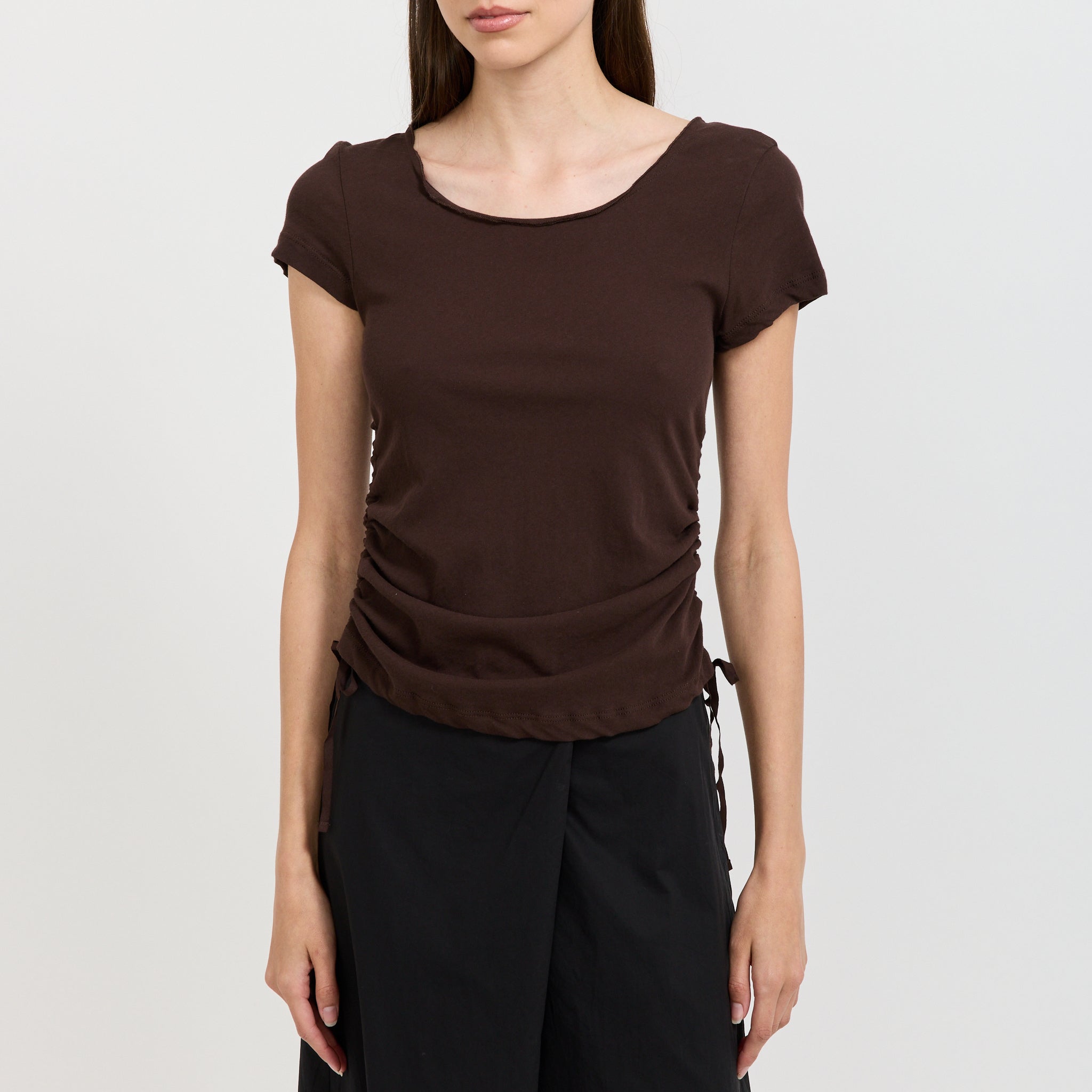 Draw Side Tee Brown
