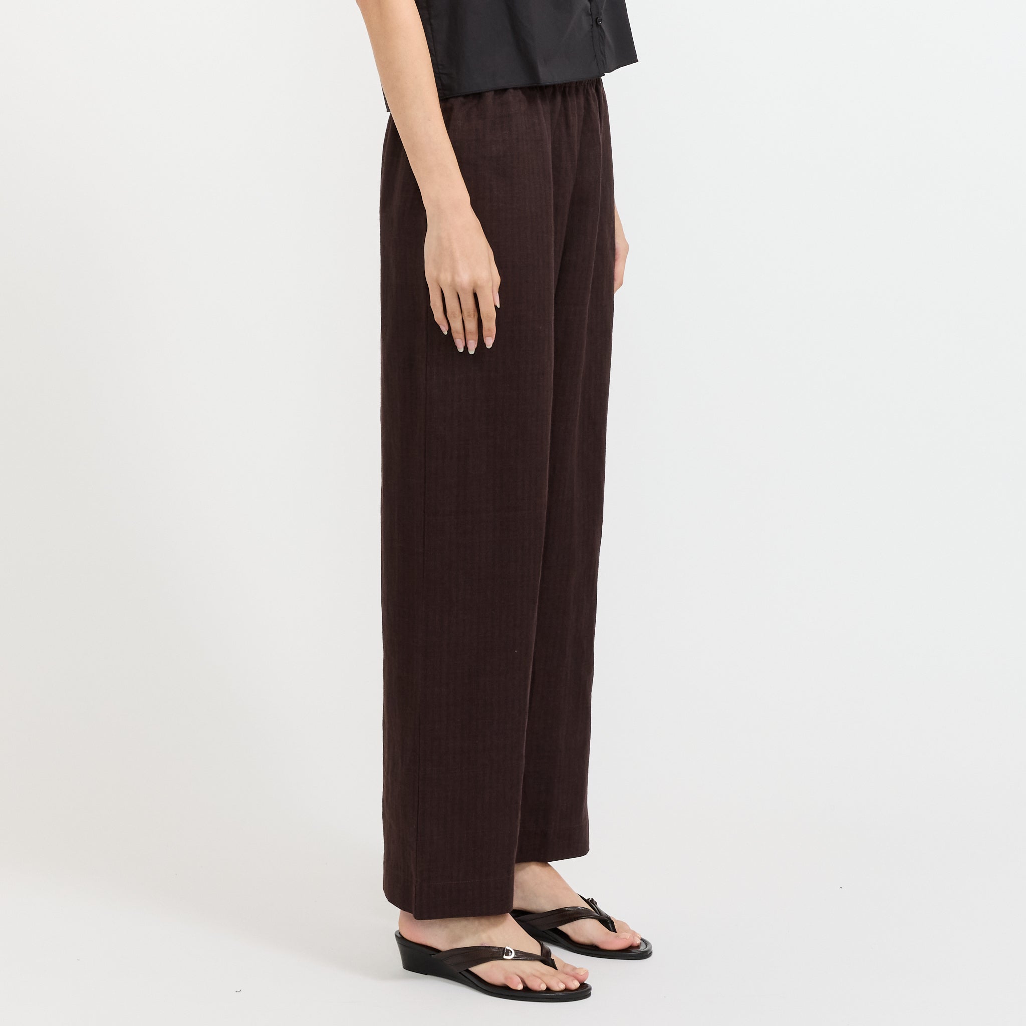 Ease Trouser Brown Black Stripe