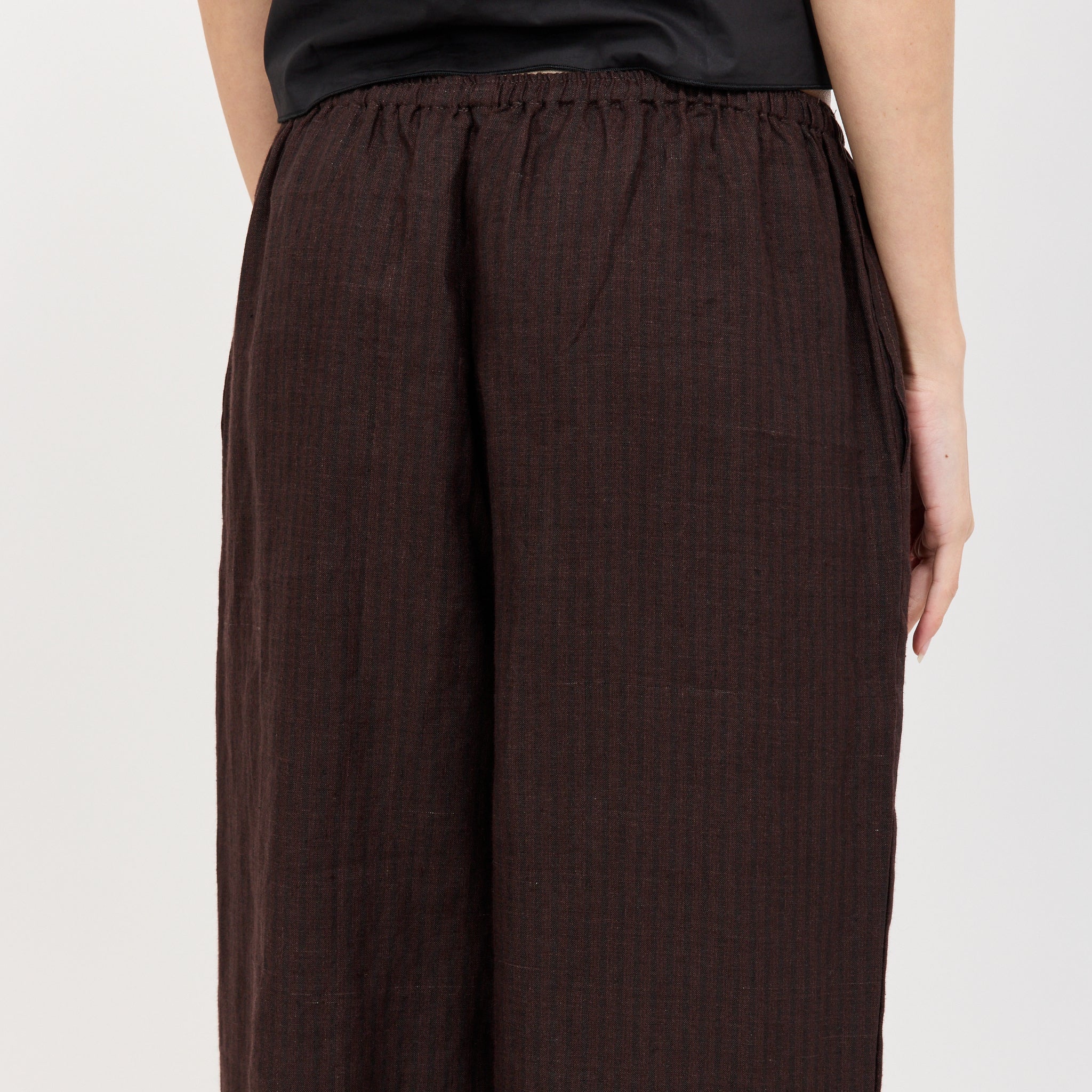 Ease Trouser Brown Black Stripe