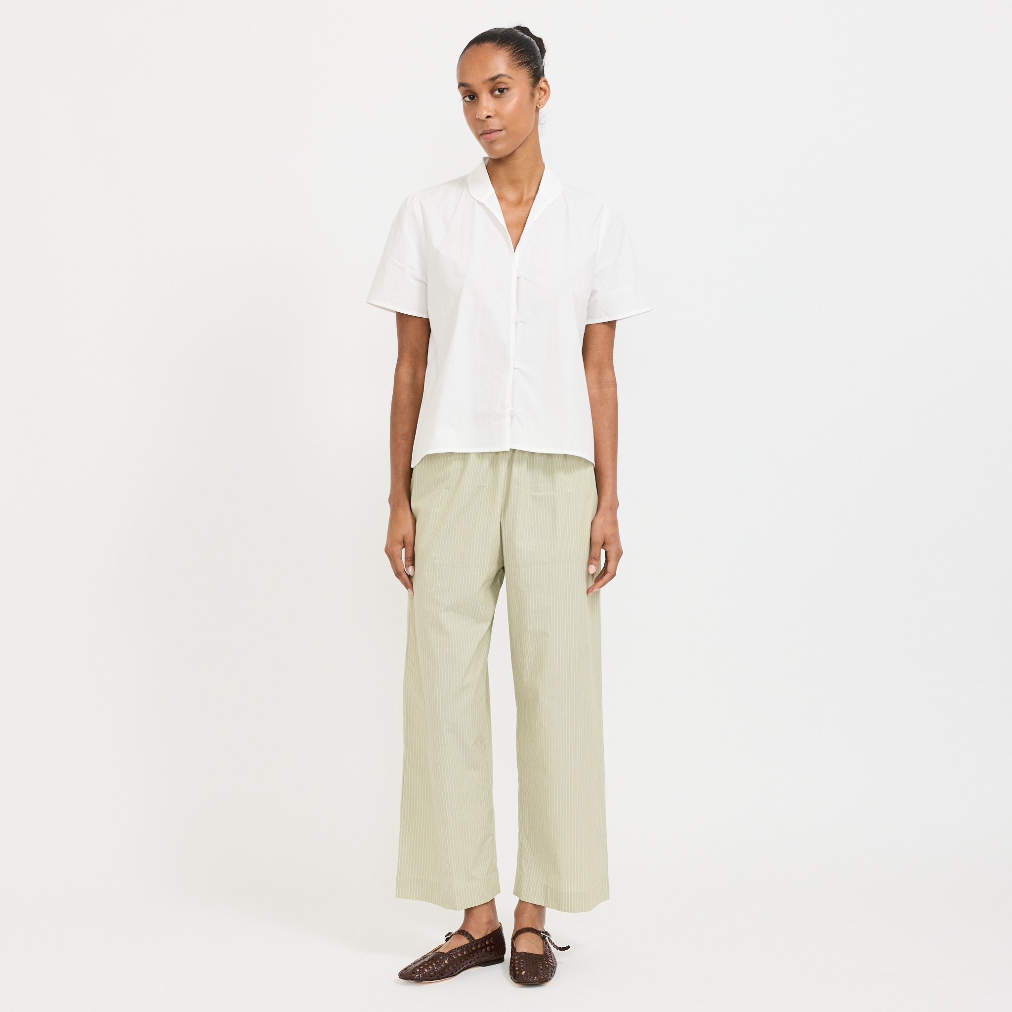 Ease Trouser Pistachio Stripe
