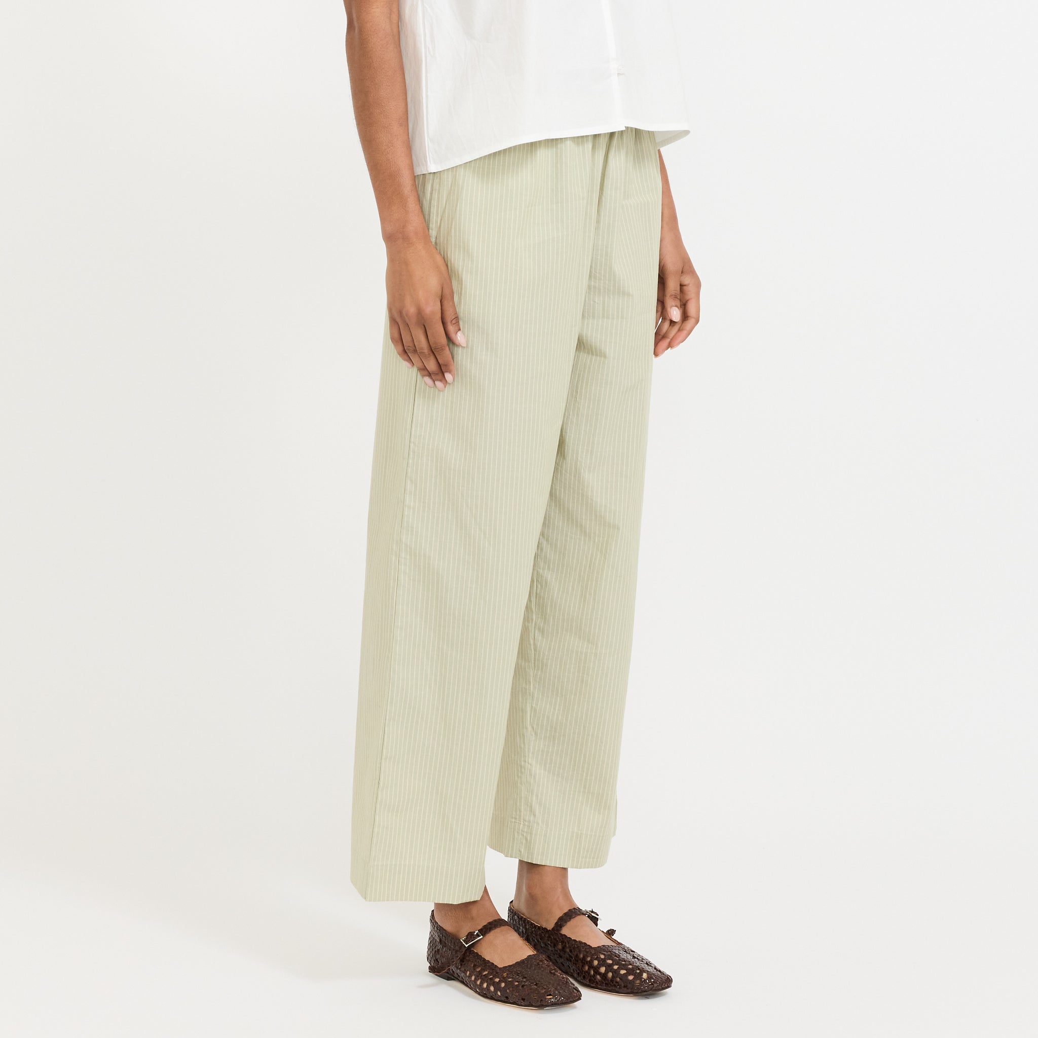 Ease Trouser Pistachio Stripe