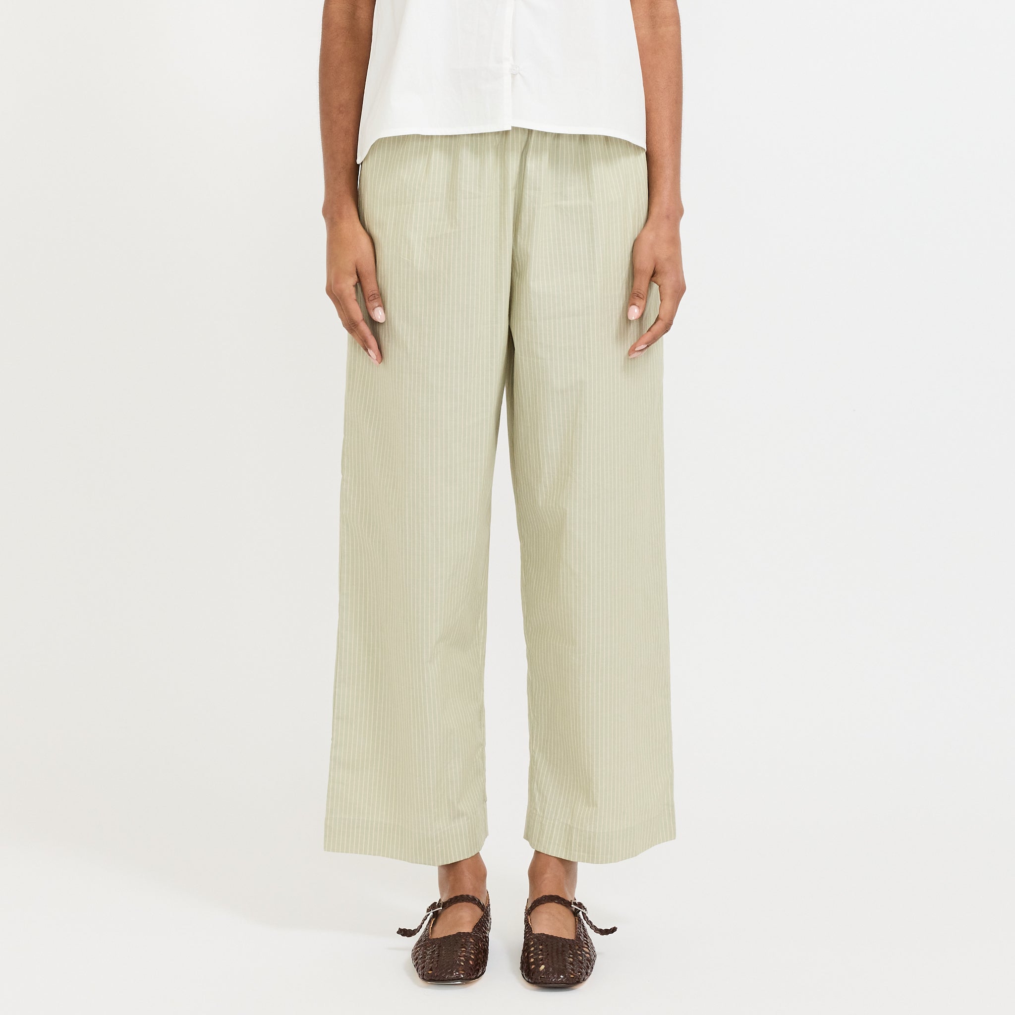 Ease Trouser Pistachio Stripe