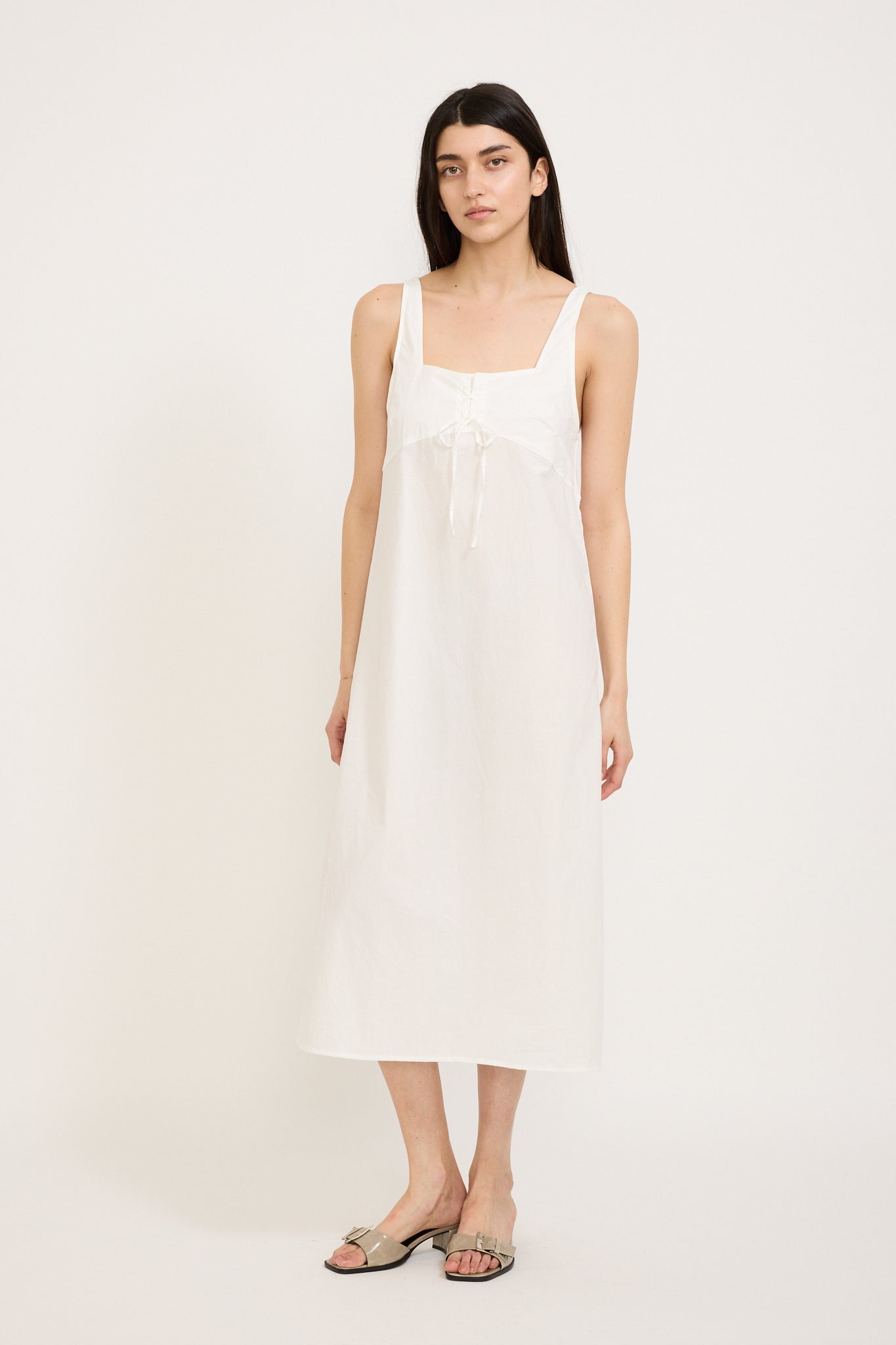 Deiji Studios | Eyelet Dress White | Maplestore