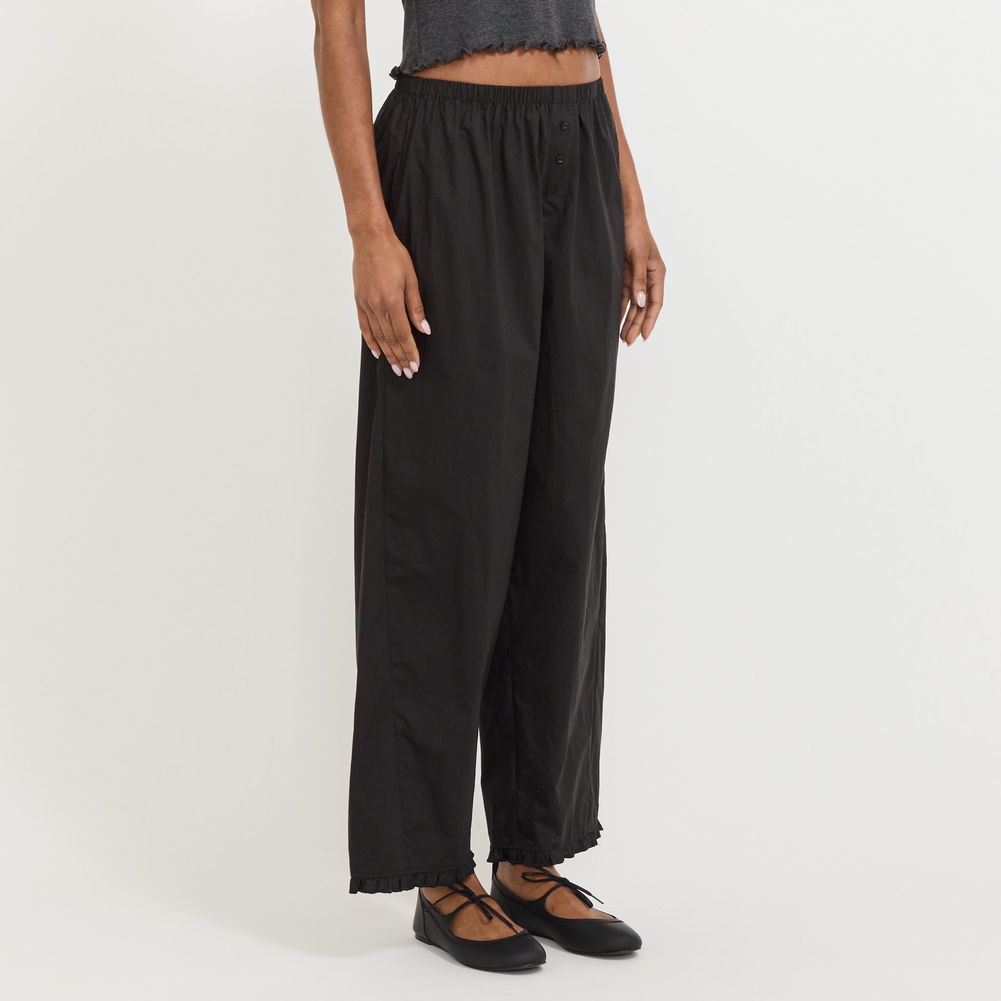 Flounce Pant Black