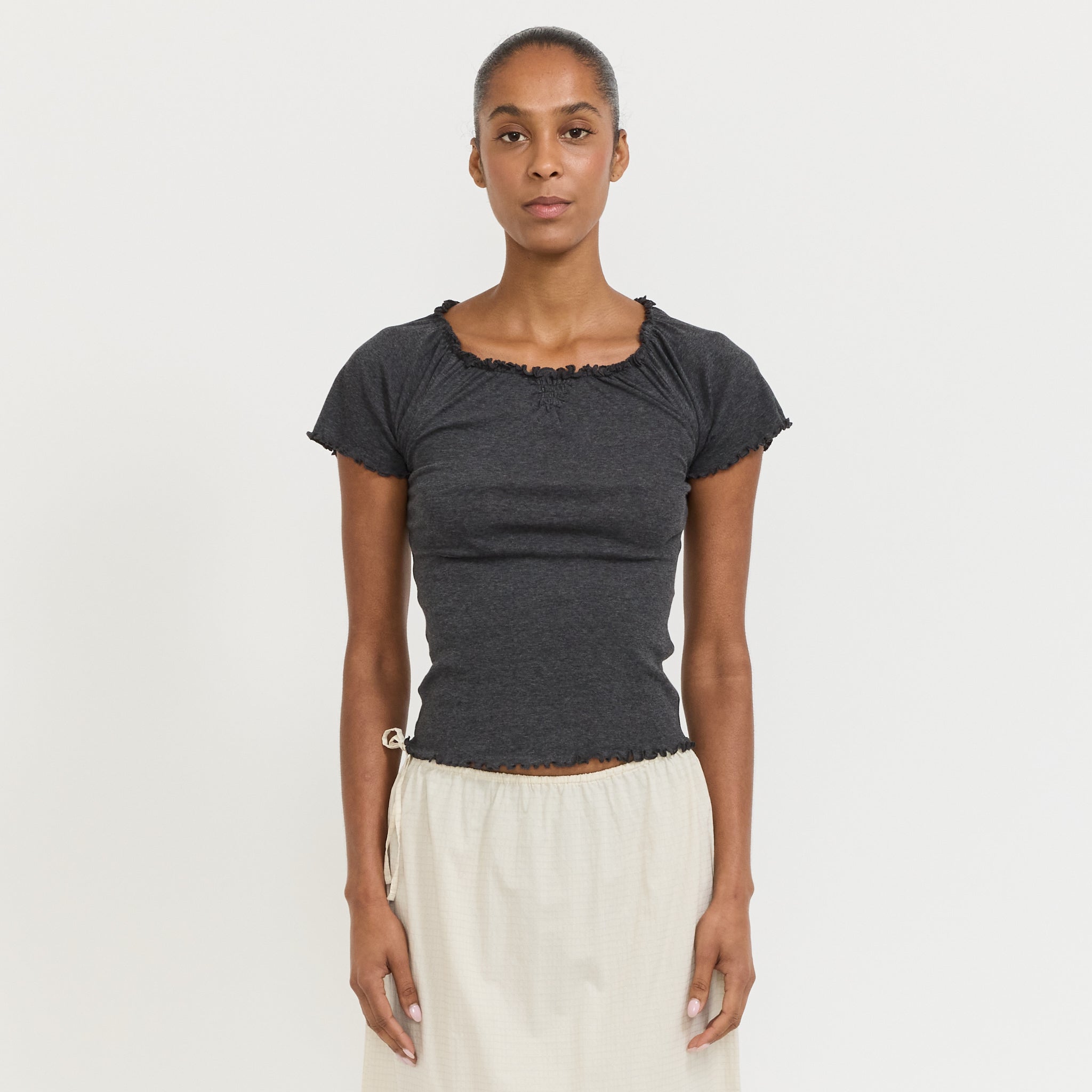 Flounce Tee Grey