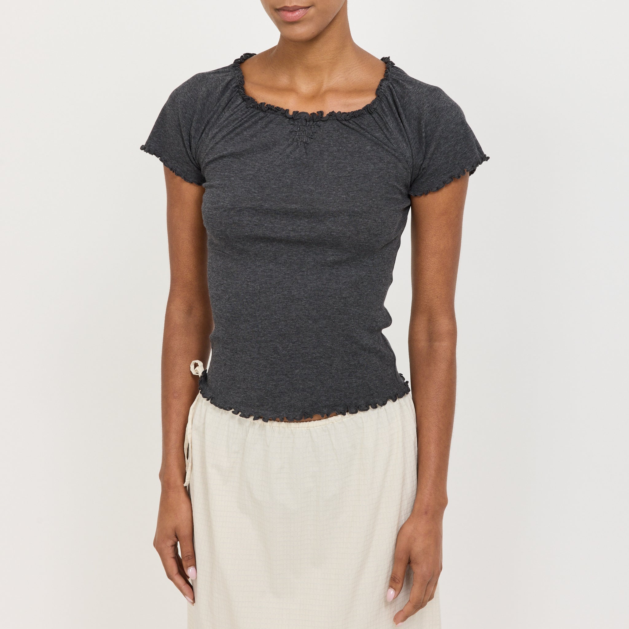 Flounce Tee Grey