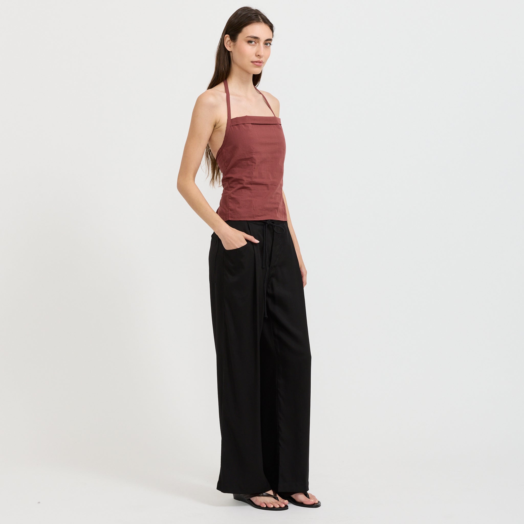 Folded Top Rust Stripe