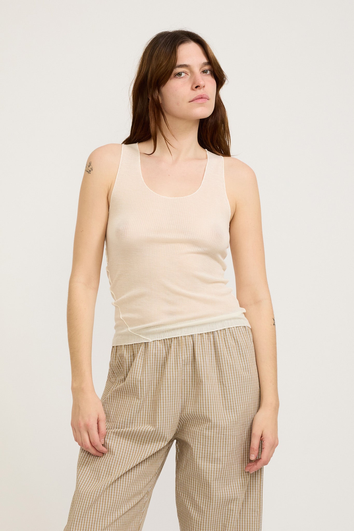 Deiji Studios | Knit Tank Off White | Maplestore