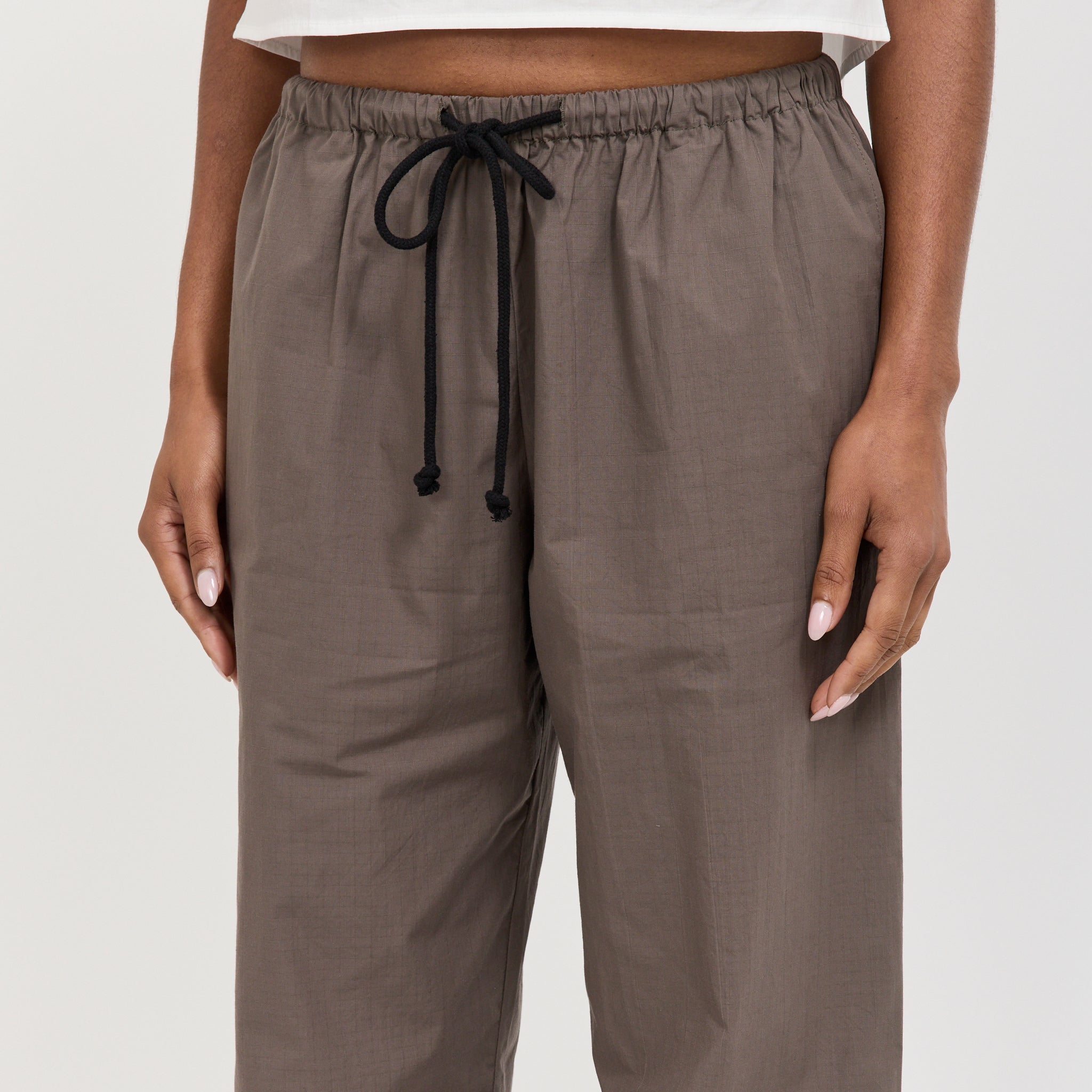 Deiji Studios | Layered Pant Khaki Check | Maplestore