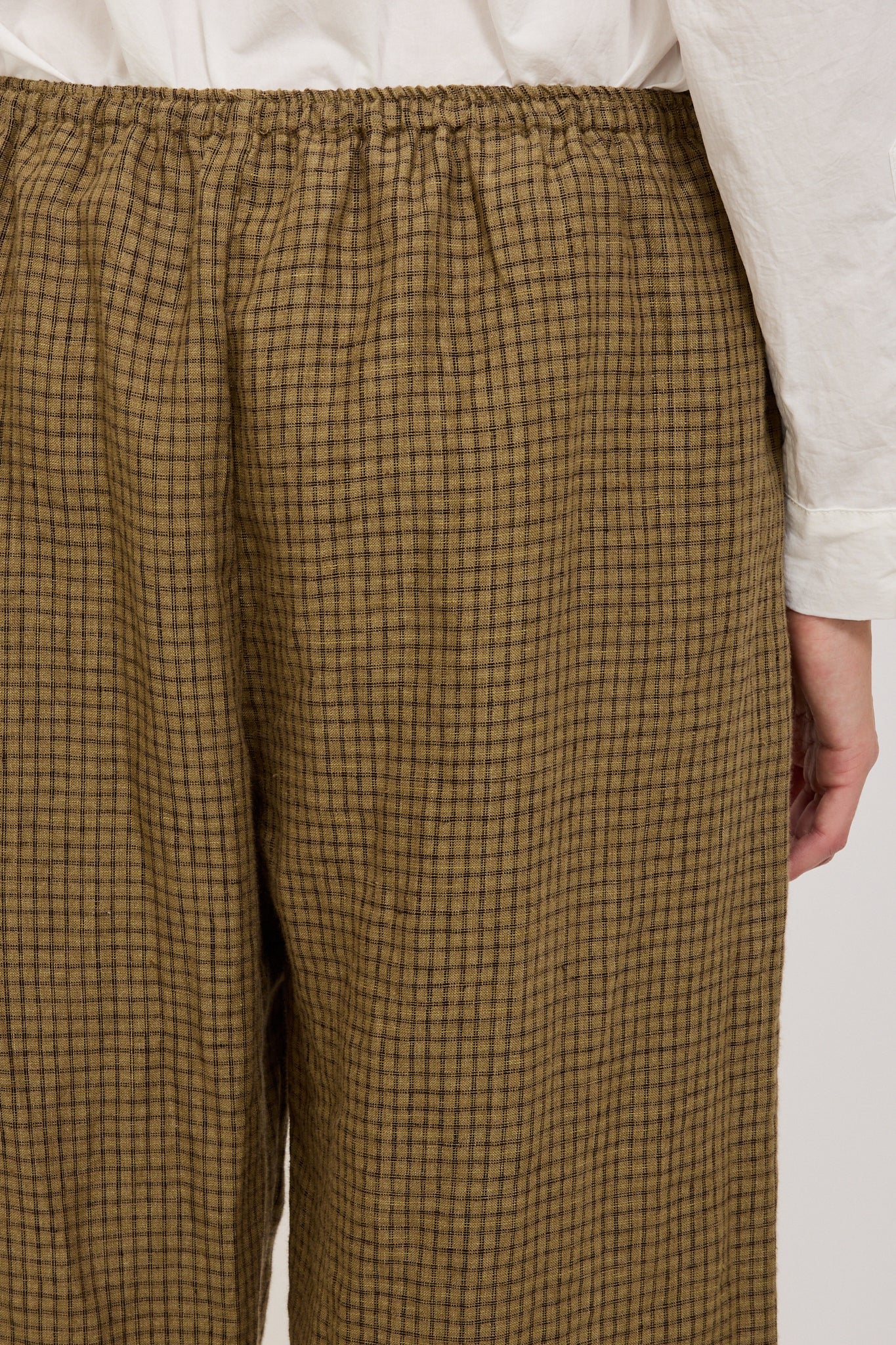 Linen Ease Trouser Pine Check