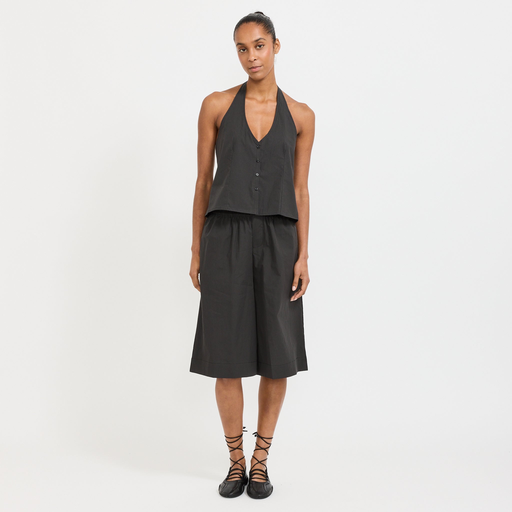 Long Lounger Black Stripe