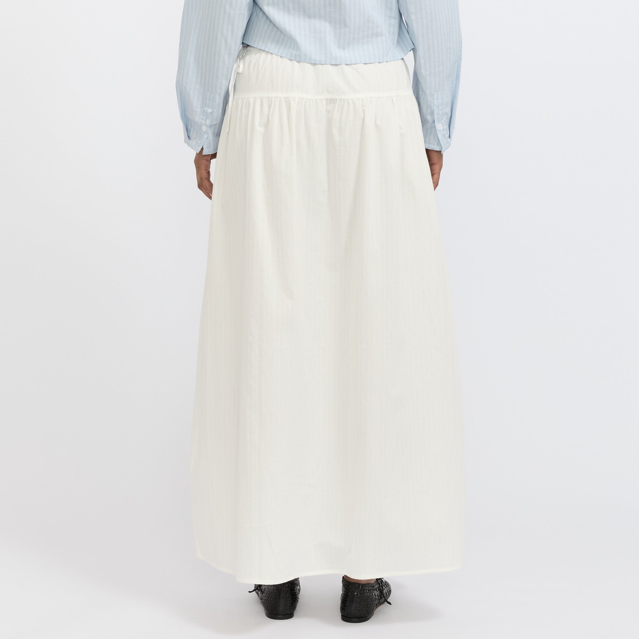 Maxi Skirt White Texture