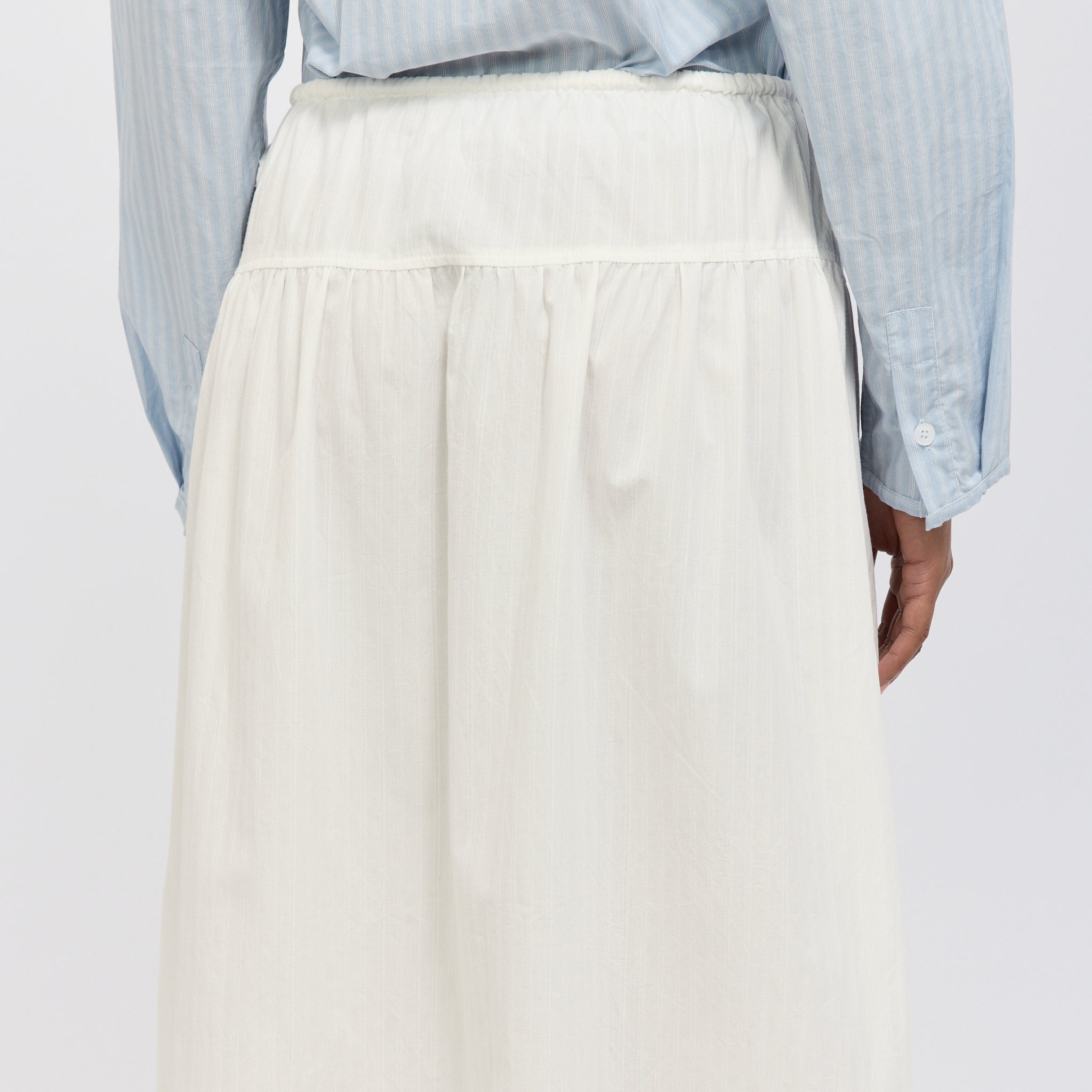 Maxi Skirt White Texture