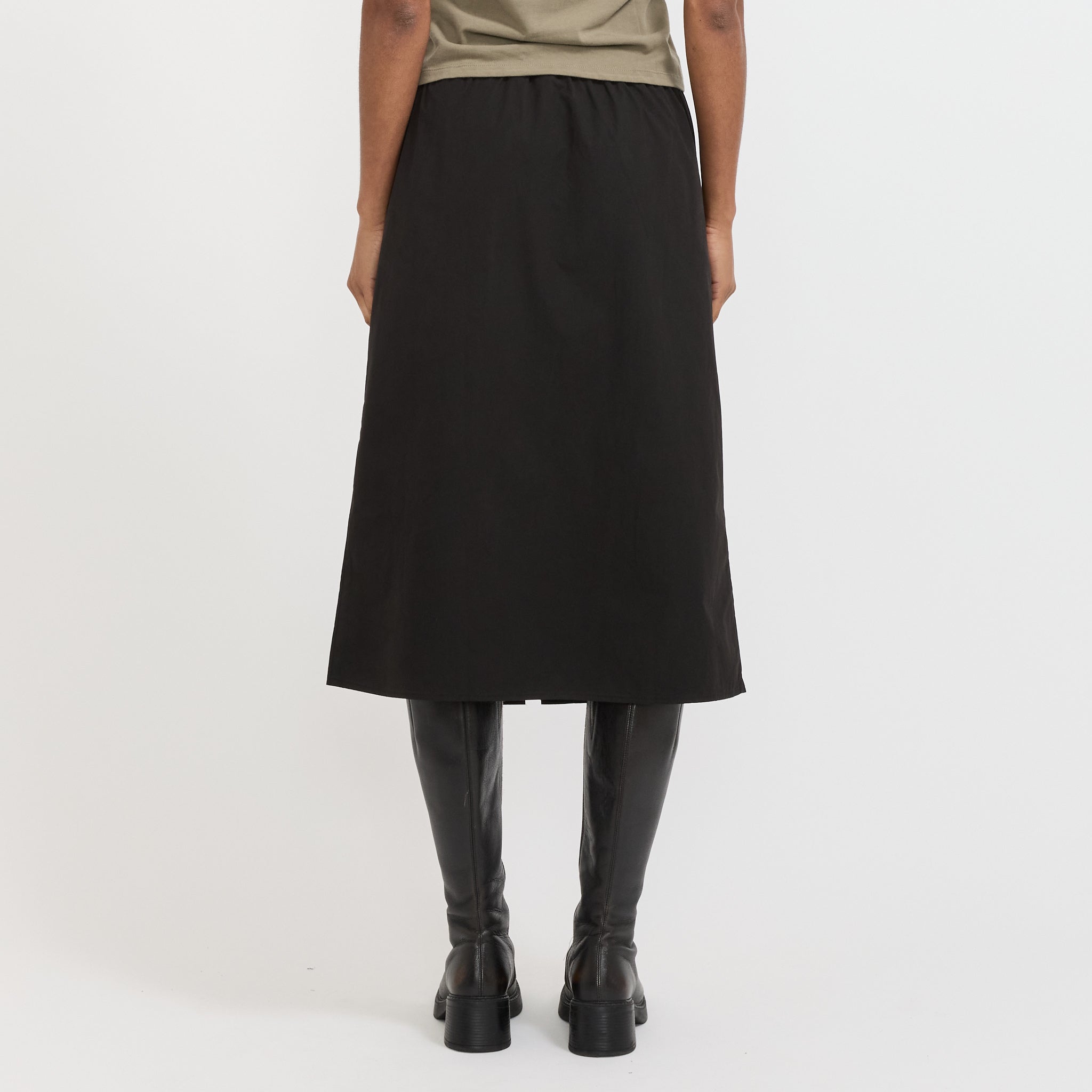 Deiji Studios | Overlap Skirt Black | Maplestore