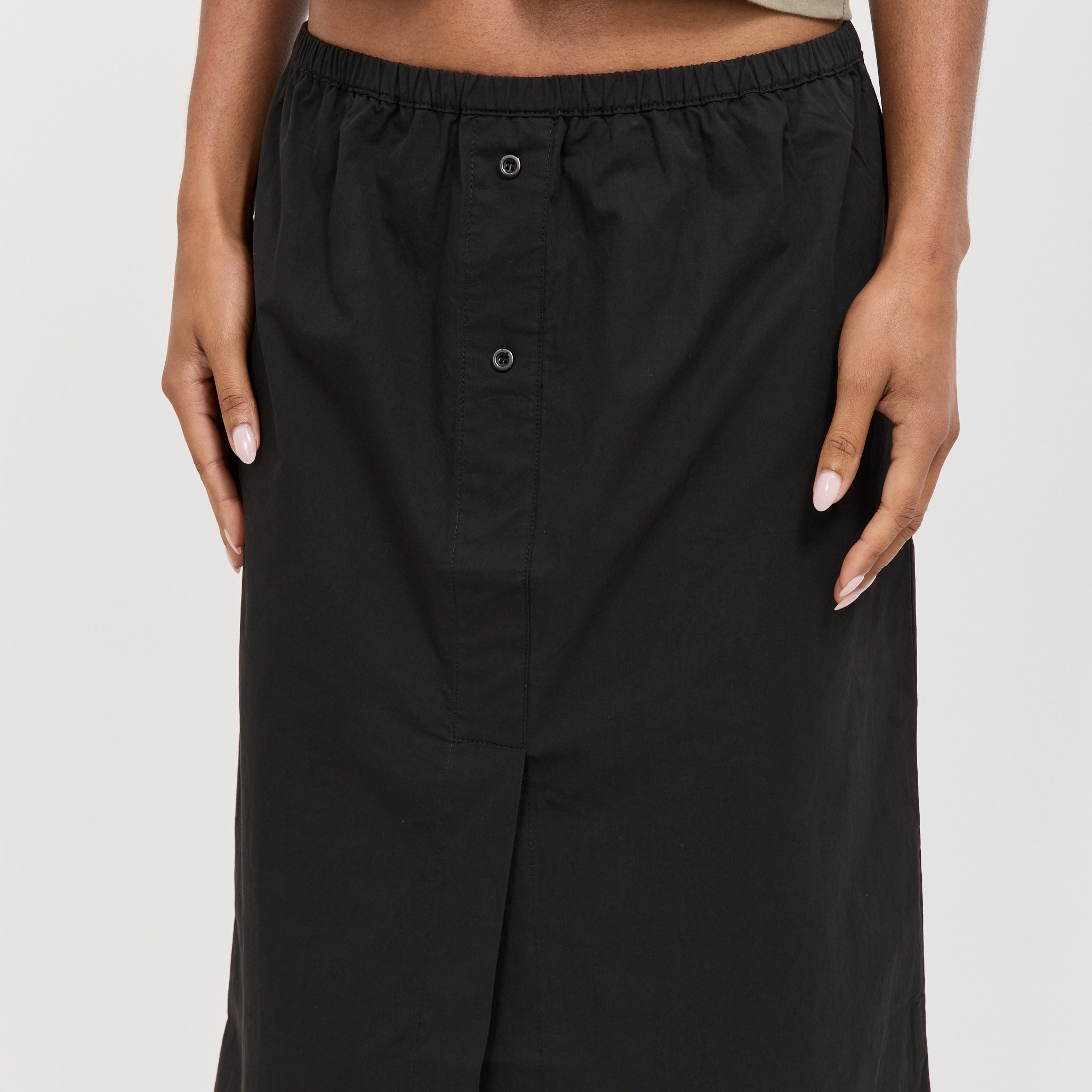 Deiji Studios | Overlap Skirt Black | Maplestore