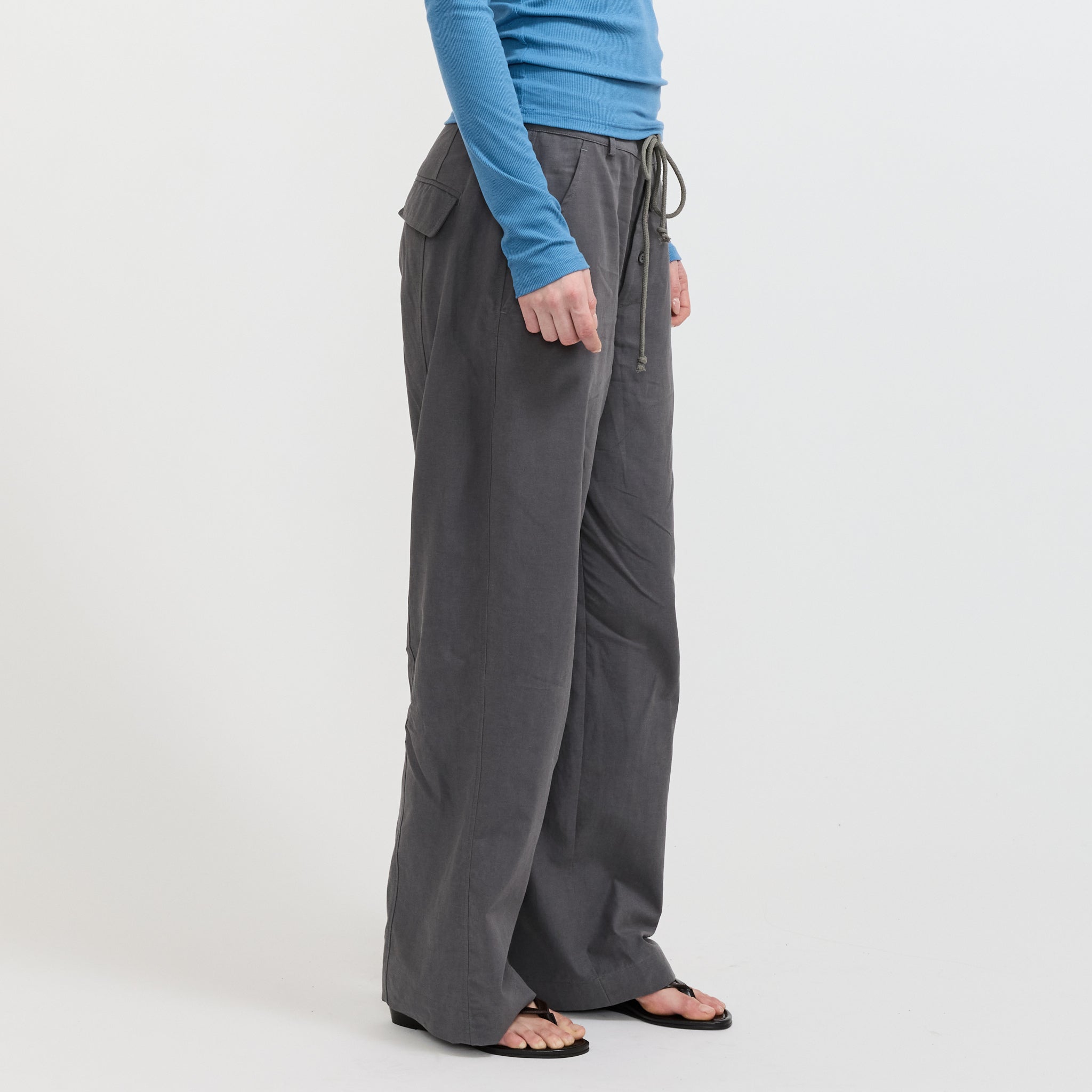 Panel Leg Pant Charcoal