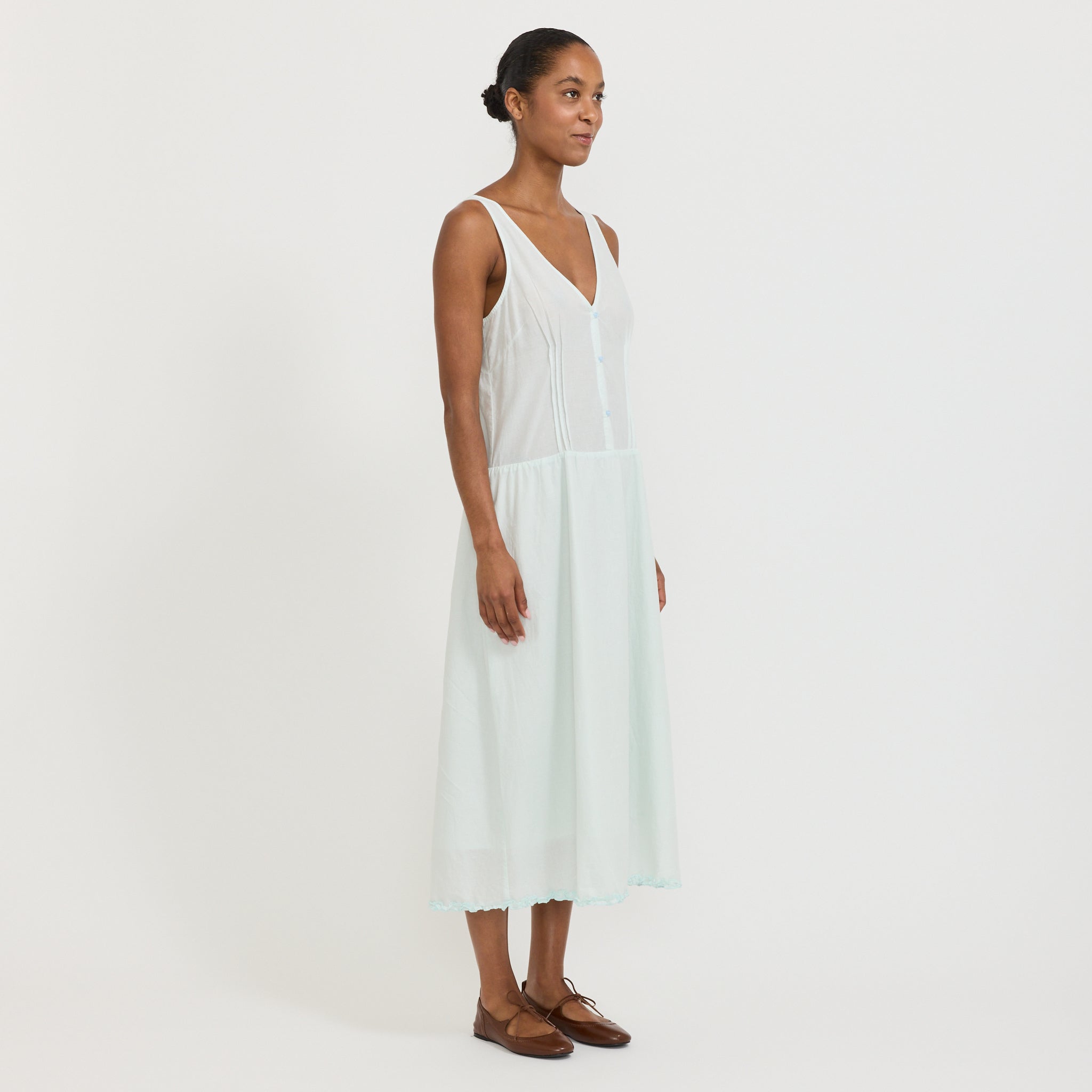 Pintuck Dress Mint