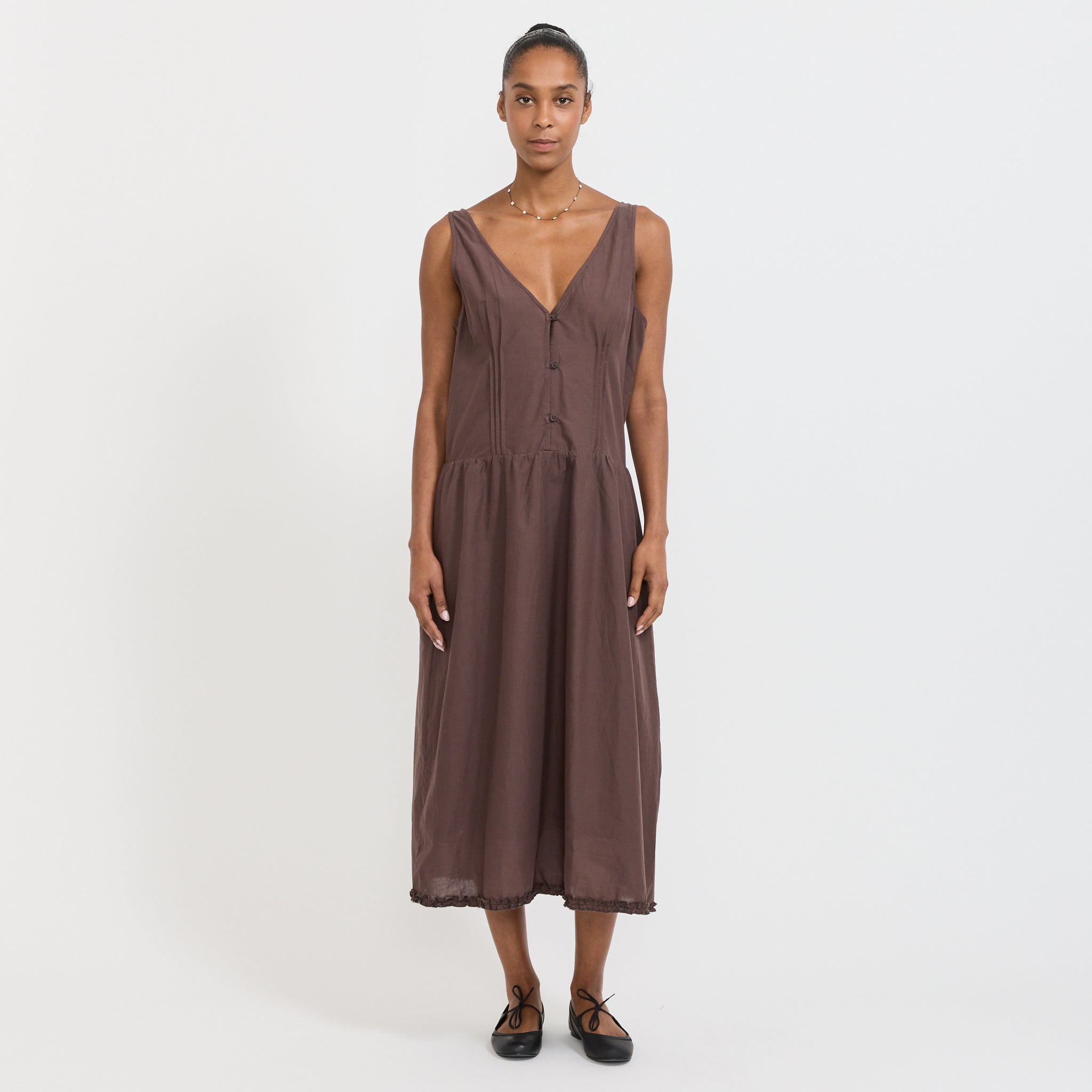 Pintuck Dress Raisin