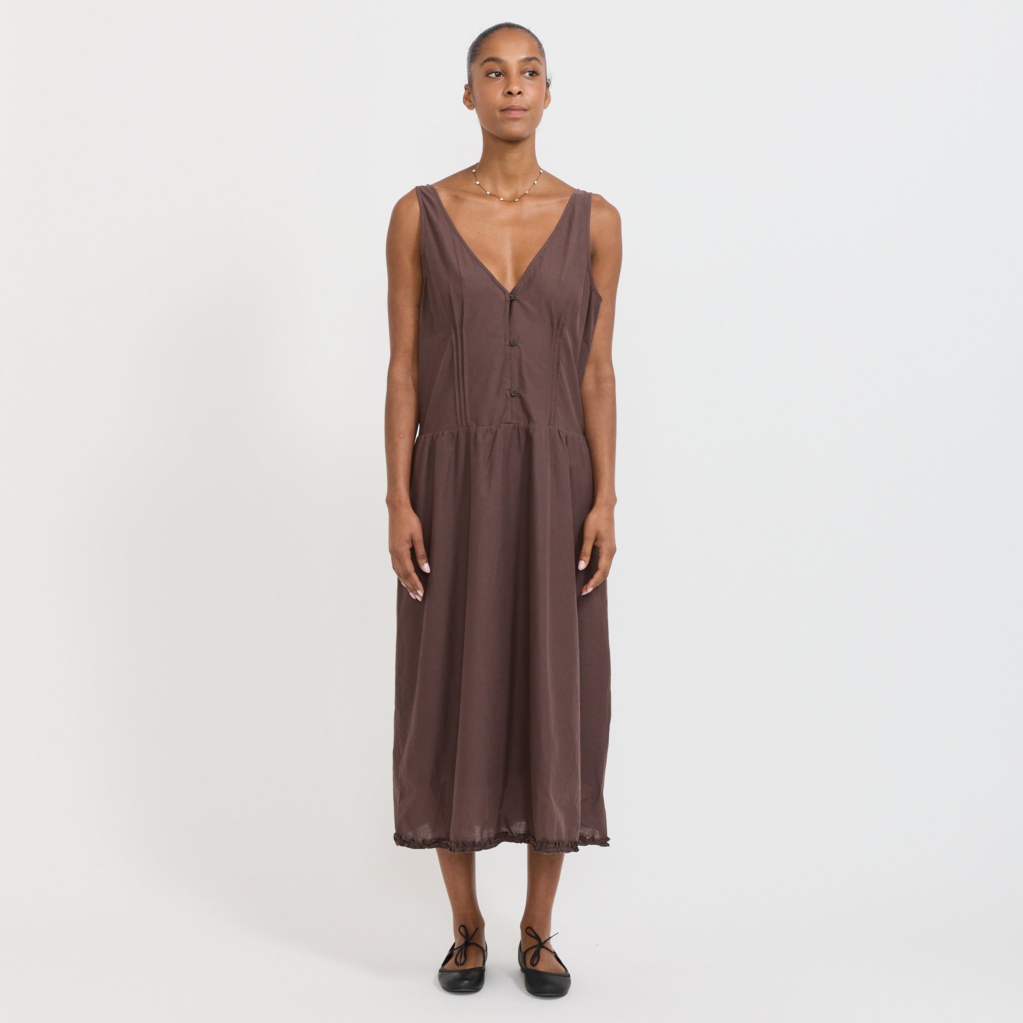 Pintuck Dress Raisin