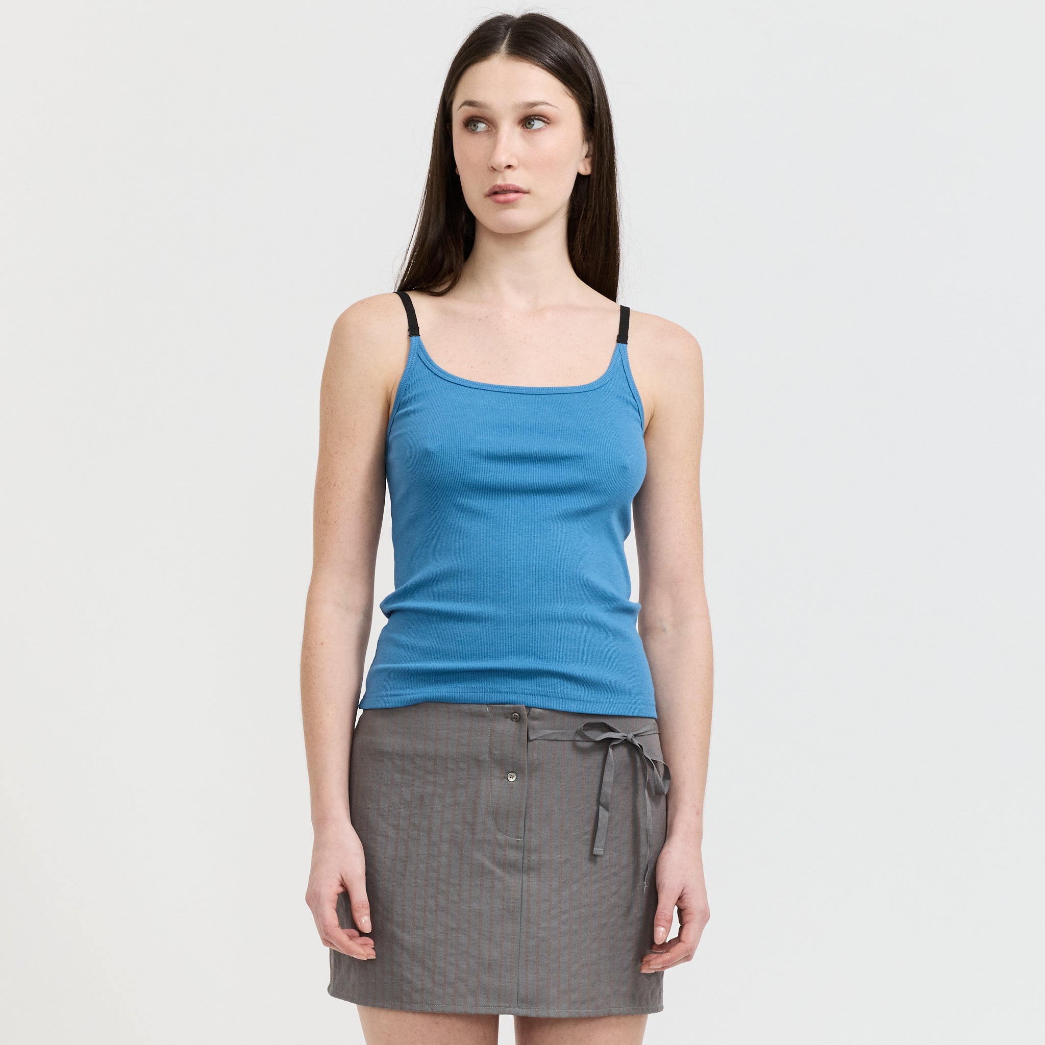 Rib Jersey Tank Azure