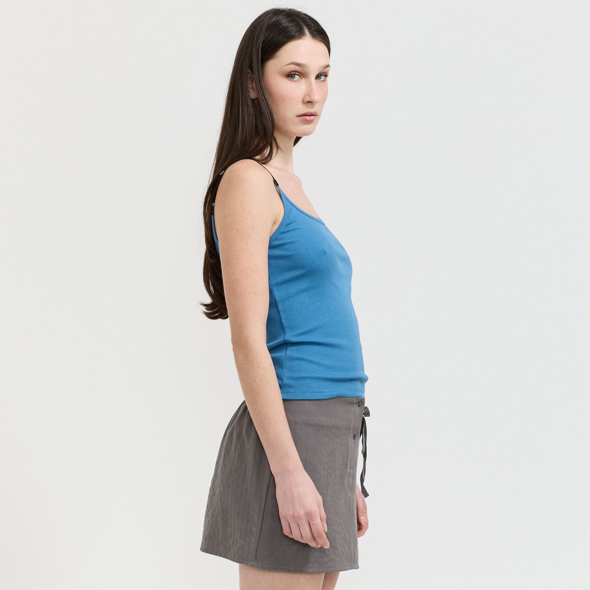 Rib Jersey Tank Azure
