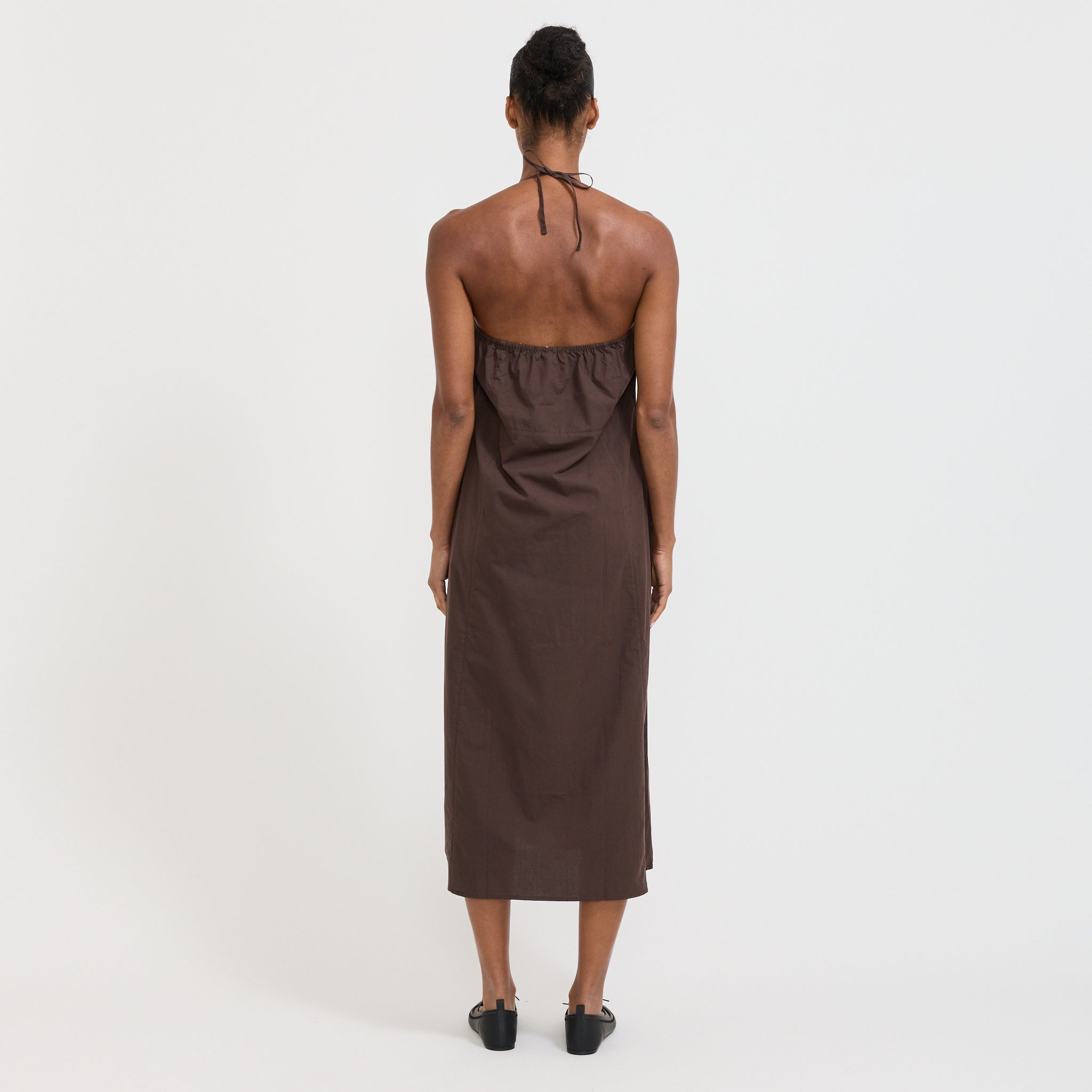 Deiji Studios | Seamed halter Dress Sepia | Maplestore