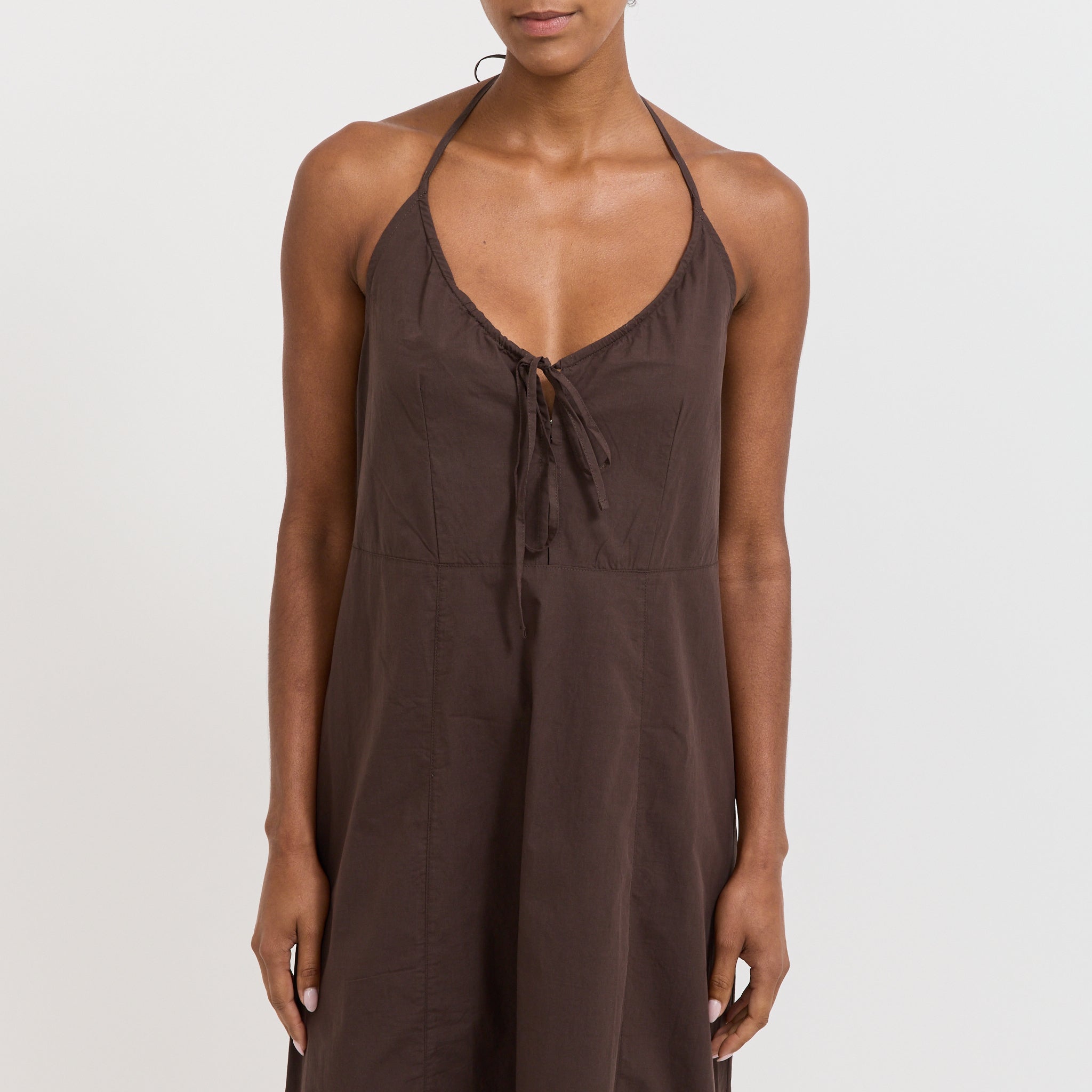 Deiji Studios | Seamed halter Dress Sepia | Maplestore