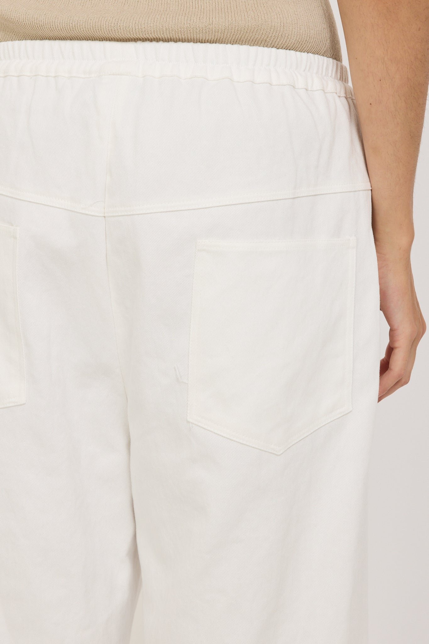 Square Pocket Pant White